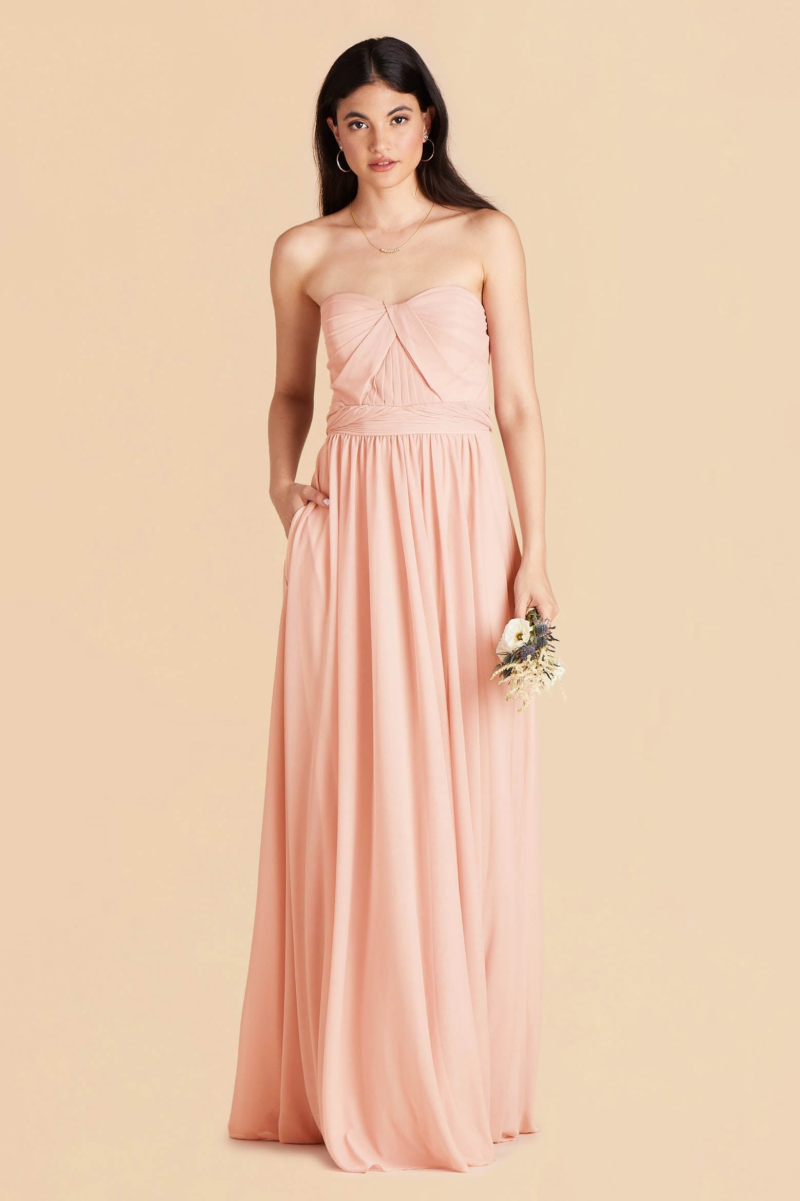 Grace convertible bridesmaid dress in Blush Pink Chiffon