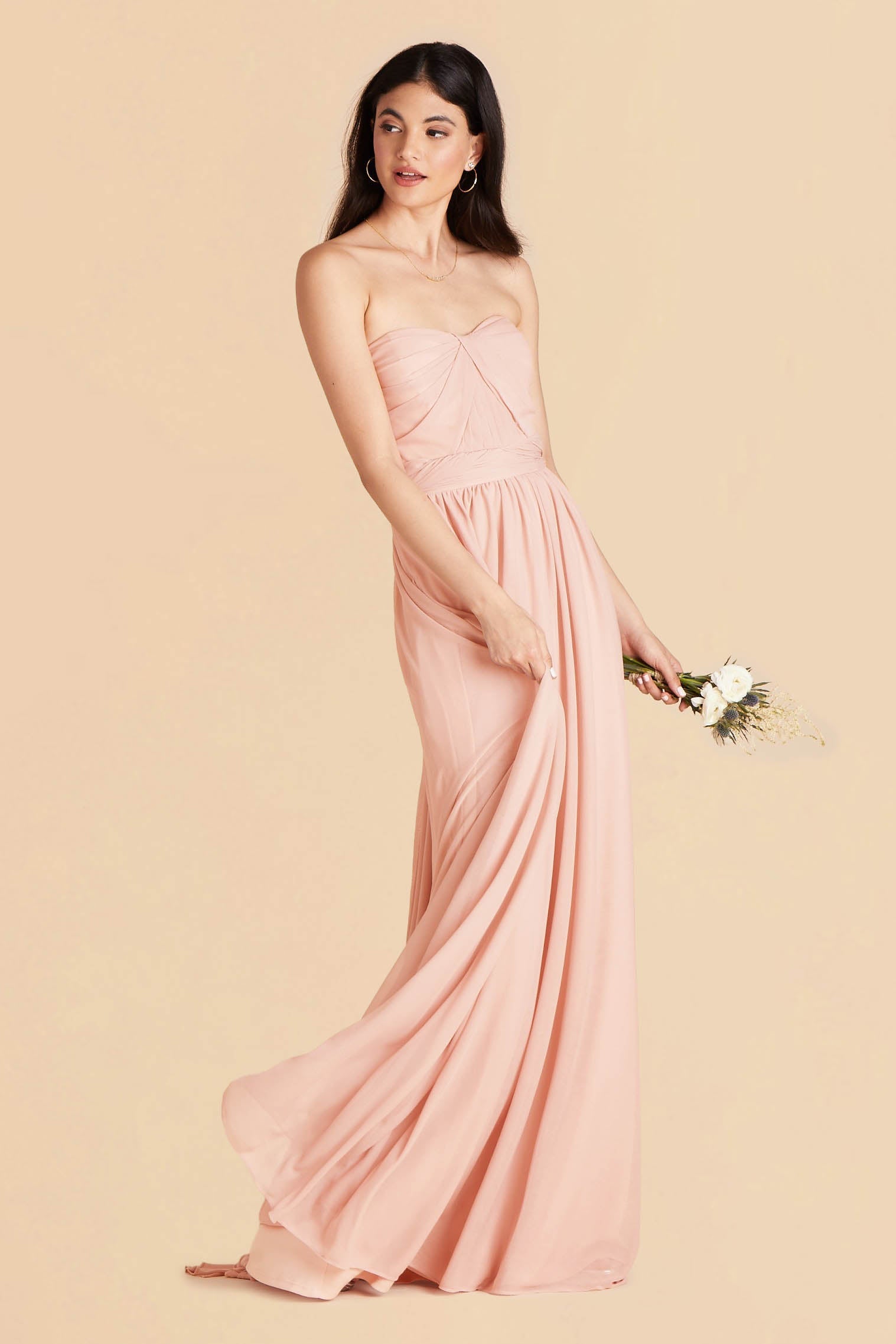 Grace convertible bridesmaid dress in Blush Pink Chiffon