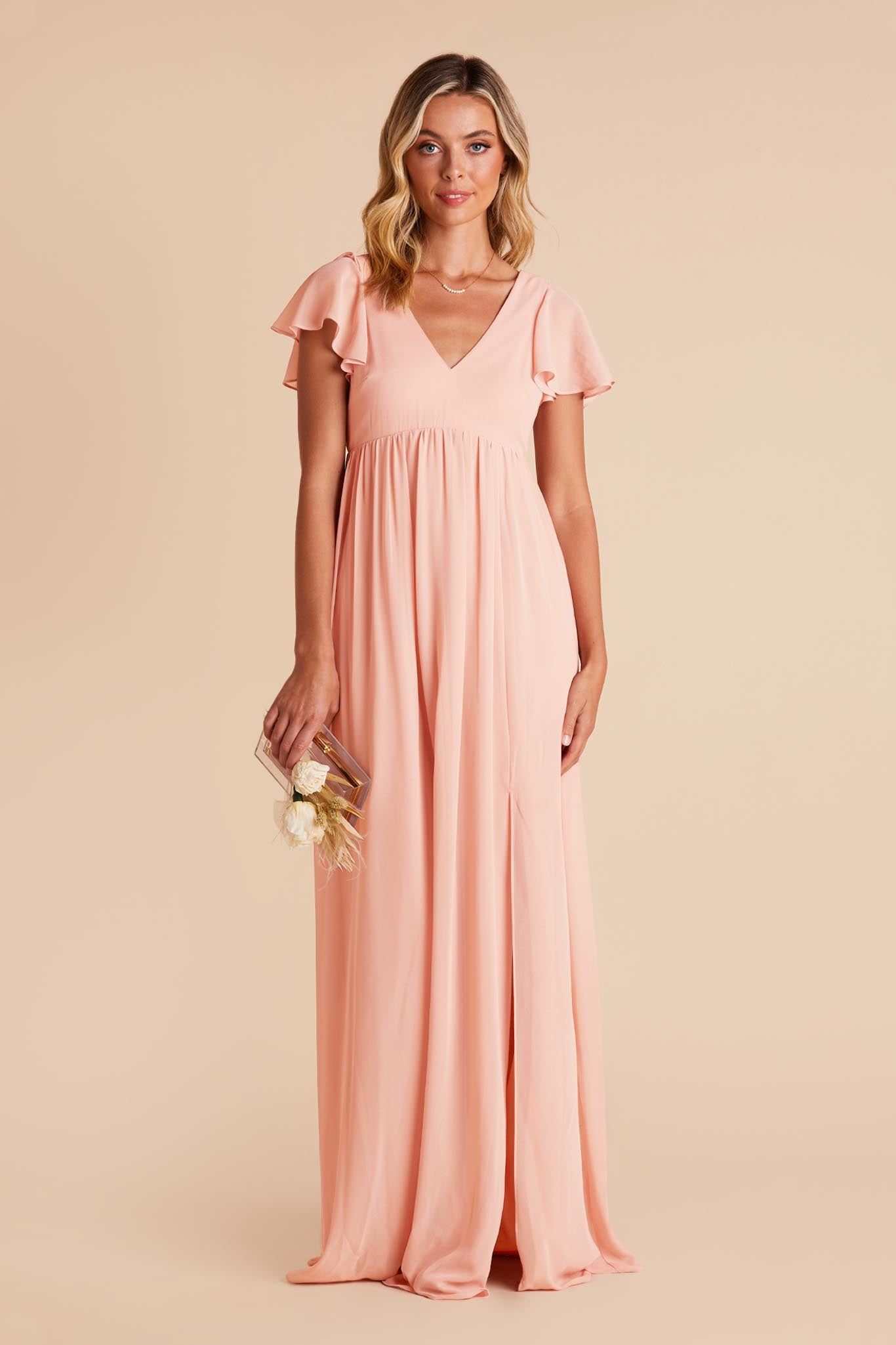 Blush Pink Hannah Empire Dress by Birdy Grey