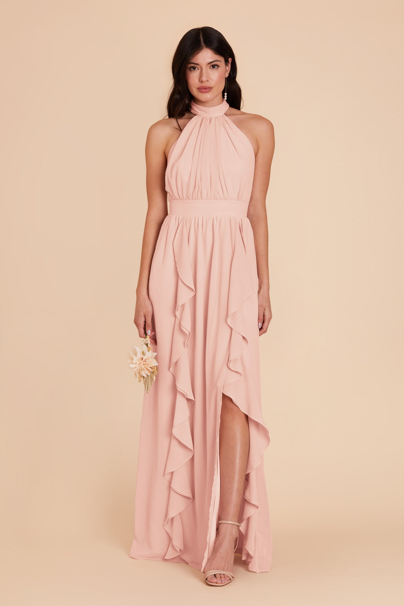 Blush Pink Joyce Chiffon Dress by Birdy Grey