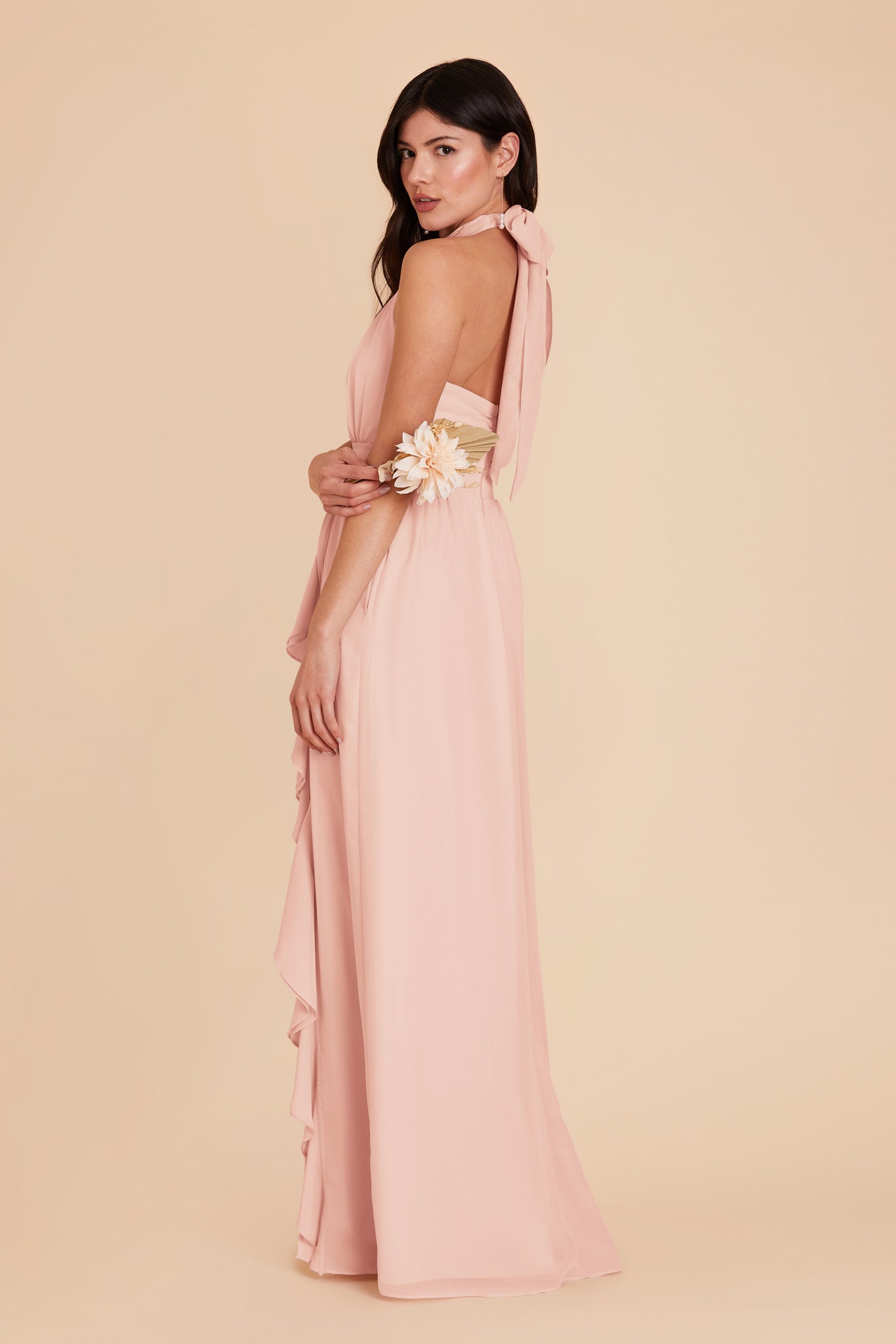 Blush Pink Joyce Chiffon Dress by Birdy Grey