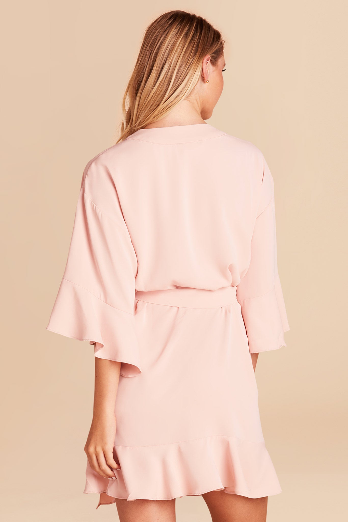 Kenny Ruffle Robe - Blush Pink