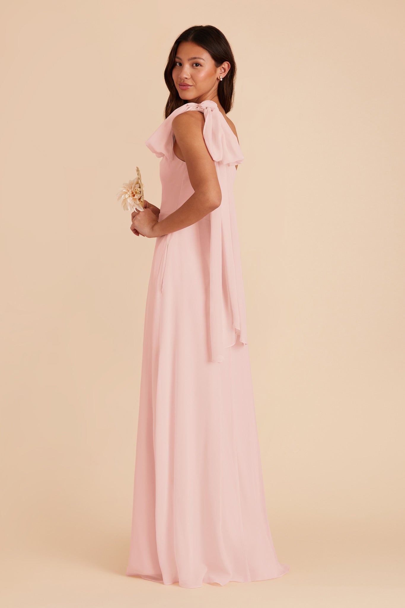 Blush Pink Melissa Chiffon Dress by Birdy Grey