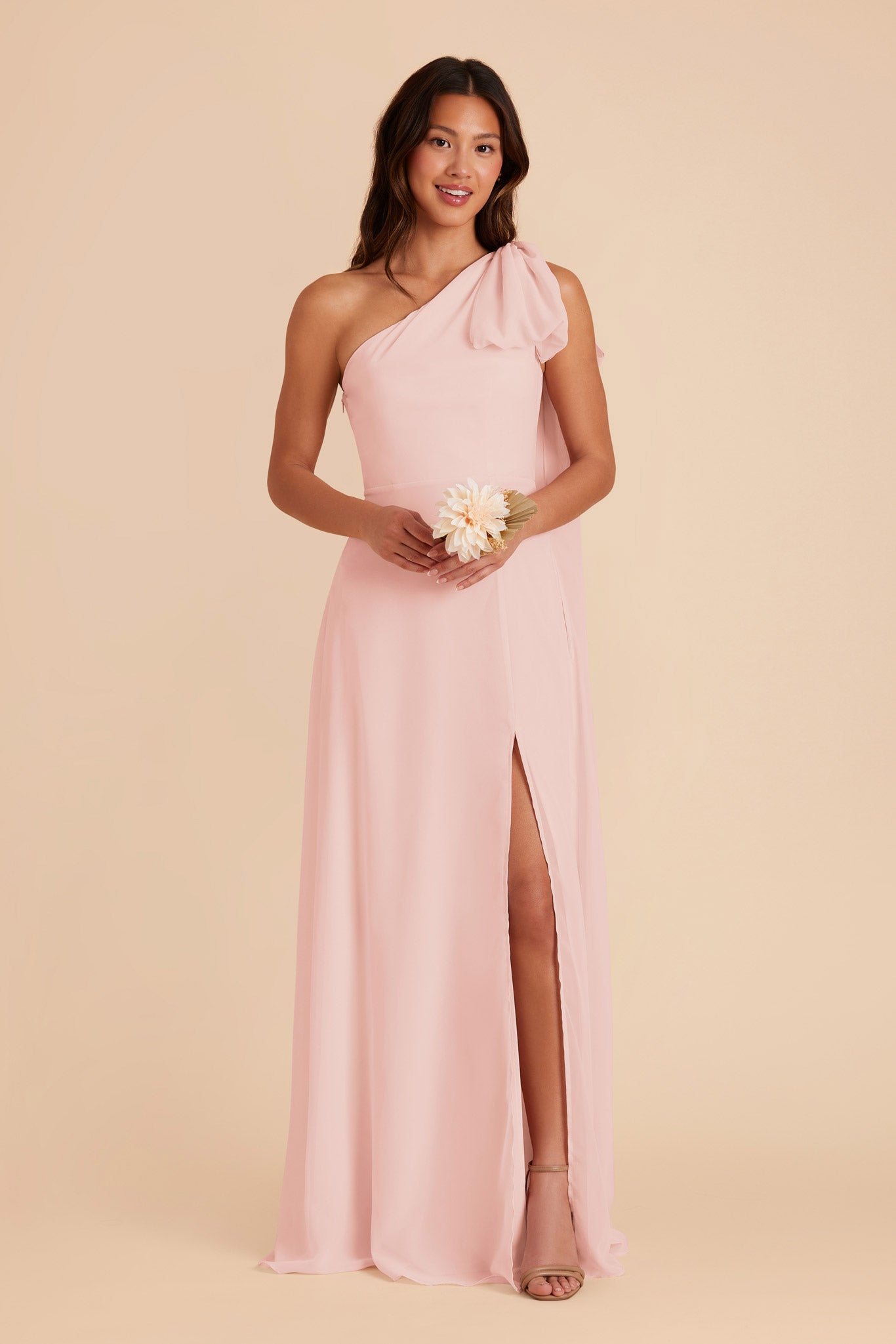 Blush Pink Melissa Chiffon Dress by Birdy Grey