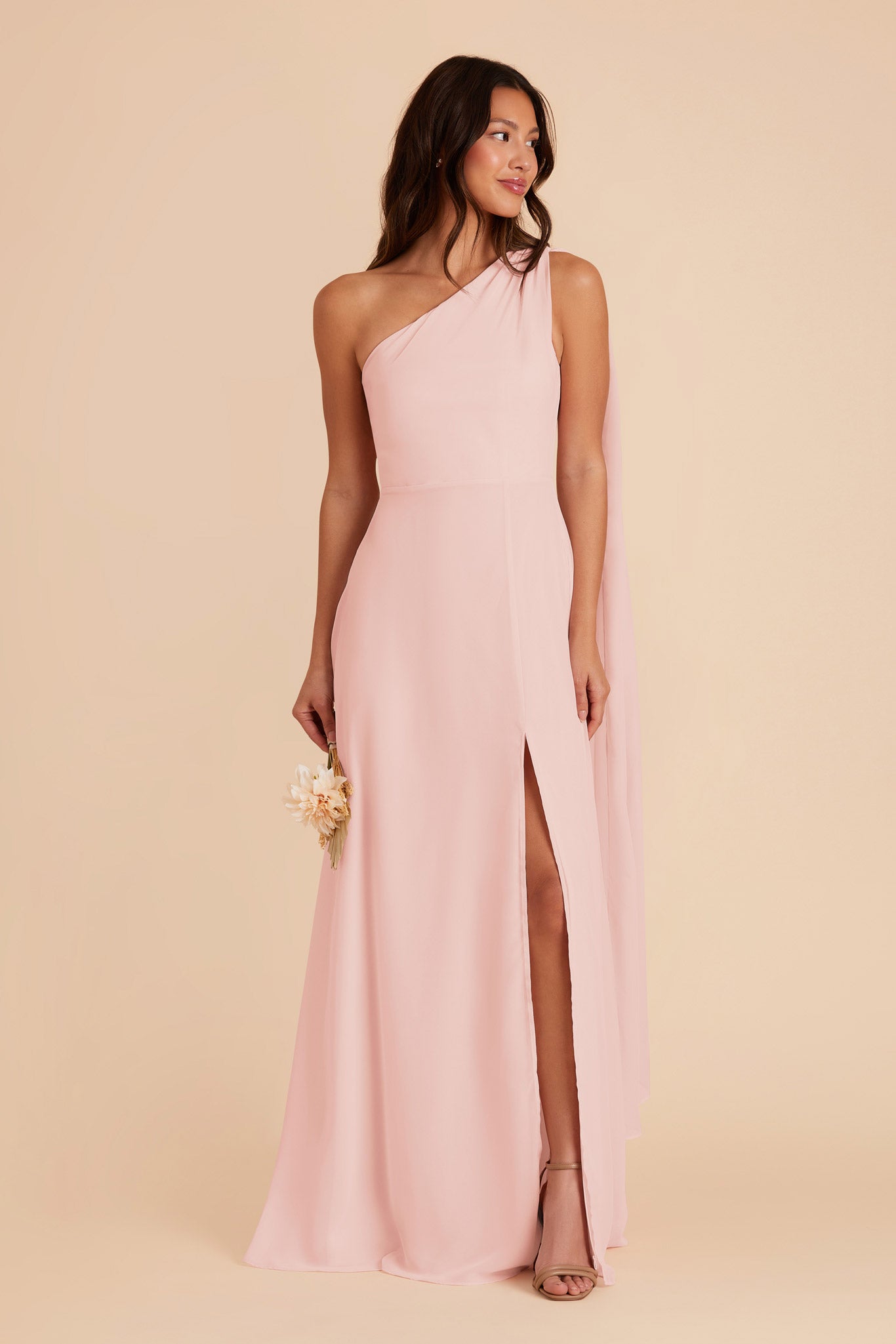 Blush Pink Melissa Chiffon Dress by Birdy Grey