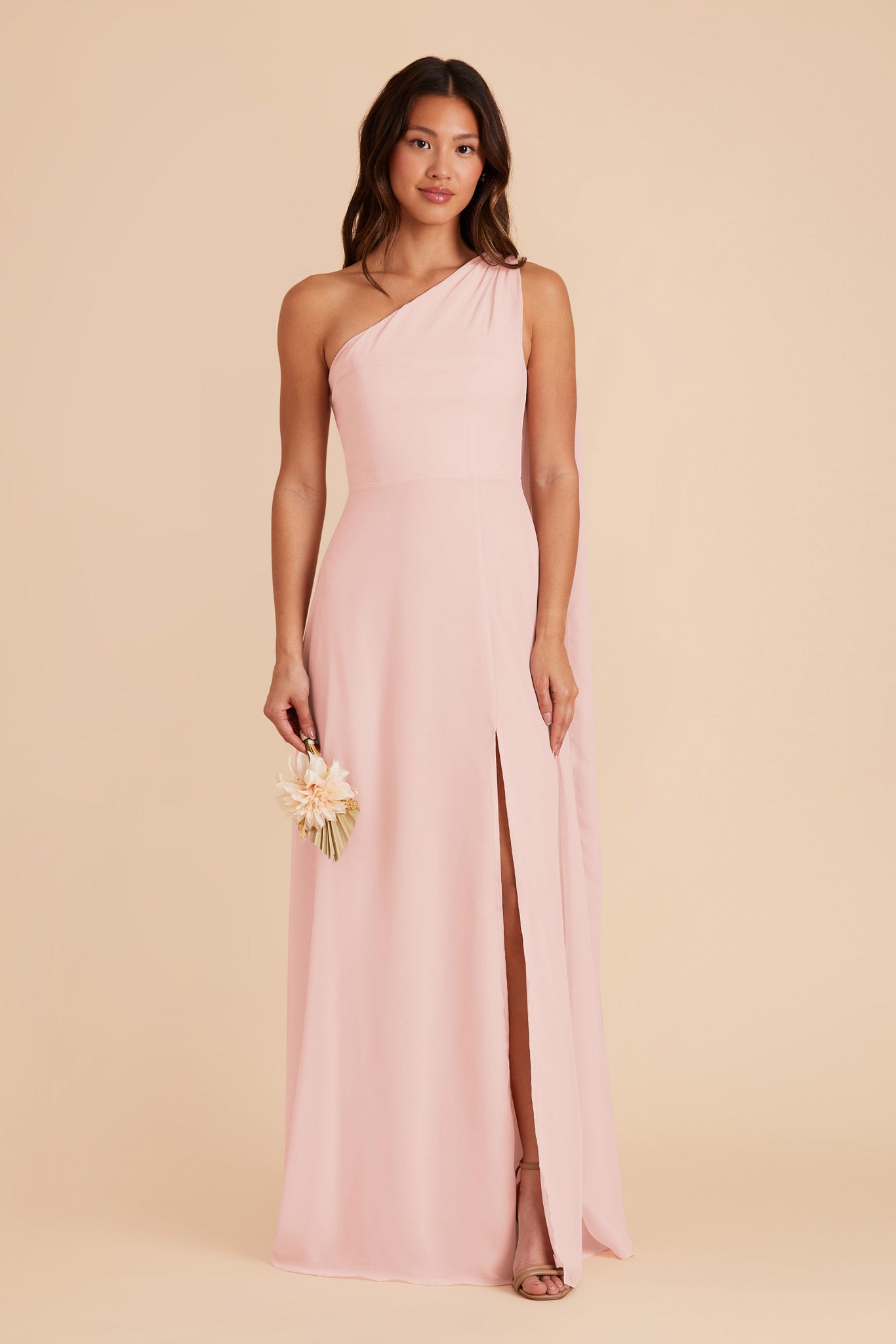 Blush Pink Melissa Chiffon Dress by Birdy Grey