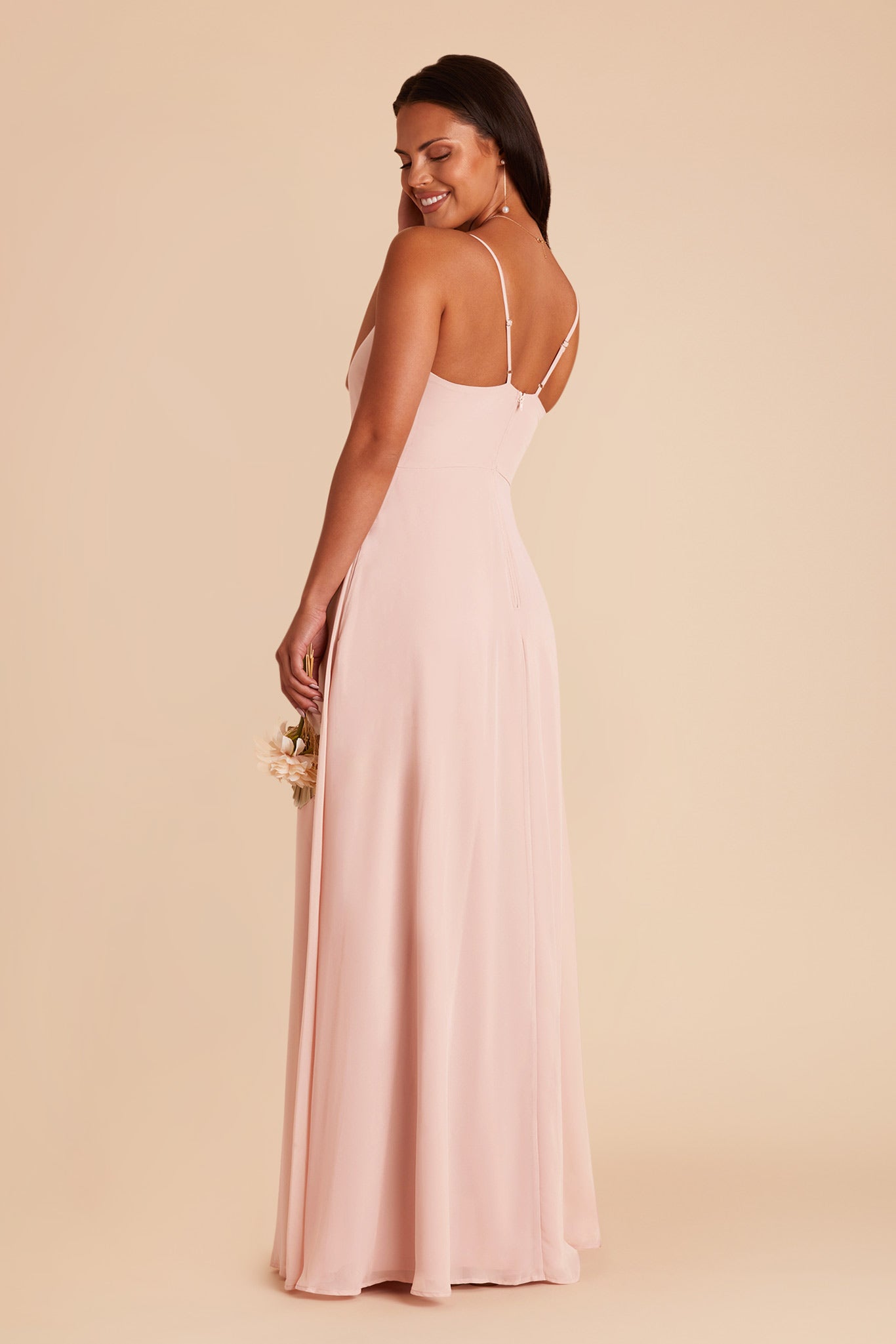 Blush Pink Theresa Chiffon Dress by Birdy Grey