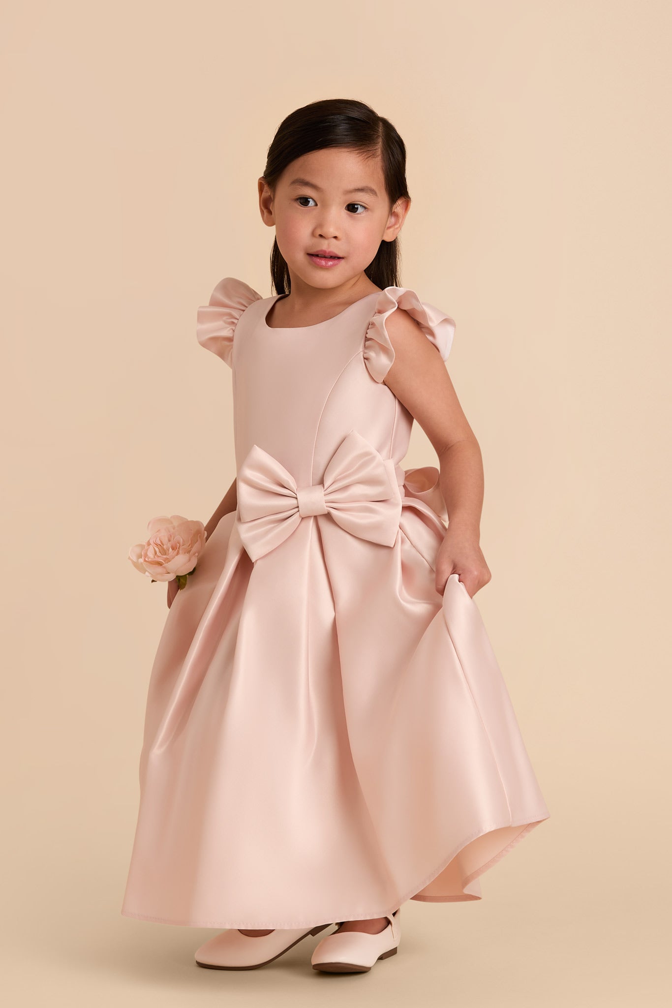 Blush Poppy Flower Girl Dress by Birdy Grey