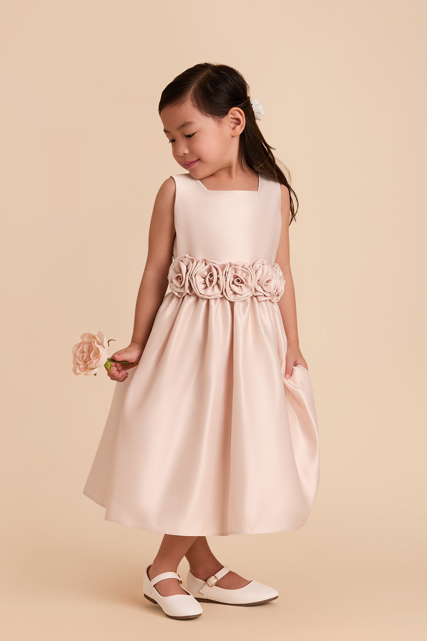 Blush Rose Flower Girl Dress by Birdy Grey