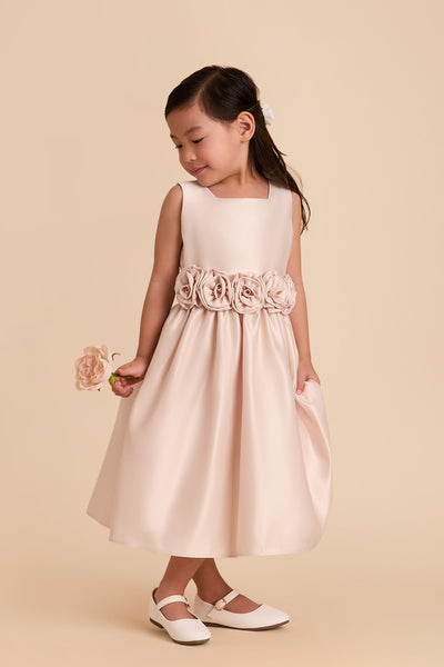 Blush Rose Flower Girl Dress by Birdy Grey