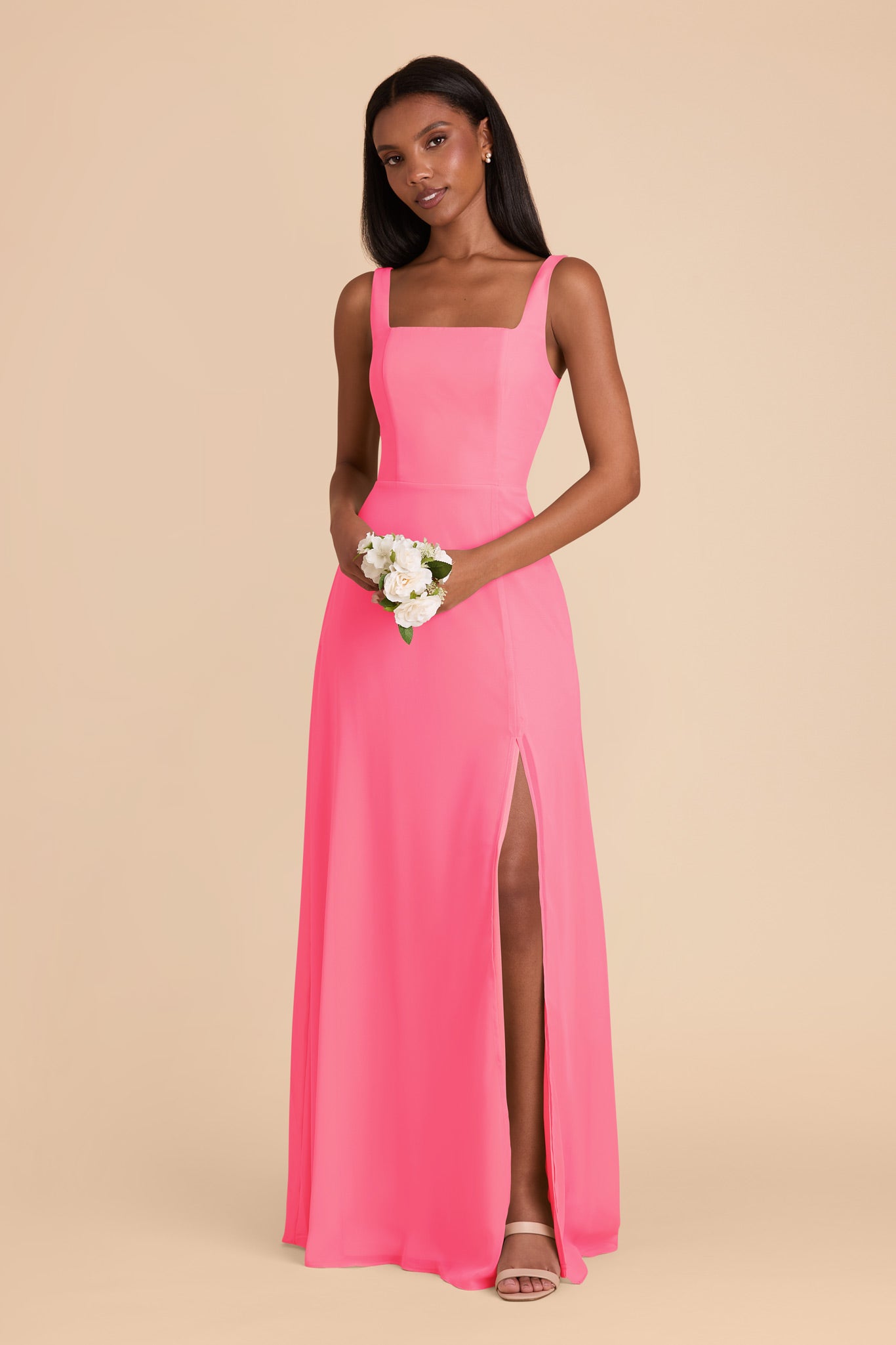 Bon Bon Pink Alex Convertible Chiffon Dress by Birdy Grey