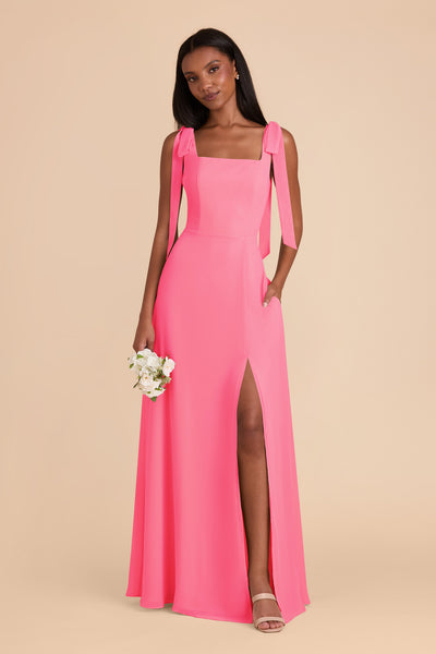 Bon Bon Pink Alex Convertible Chiffon Dress by Birdy Grey