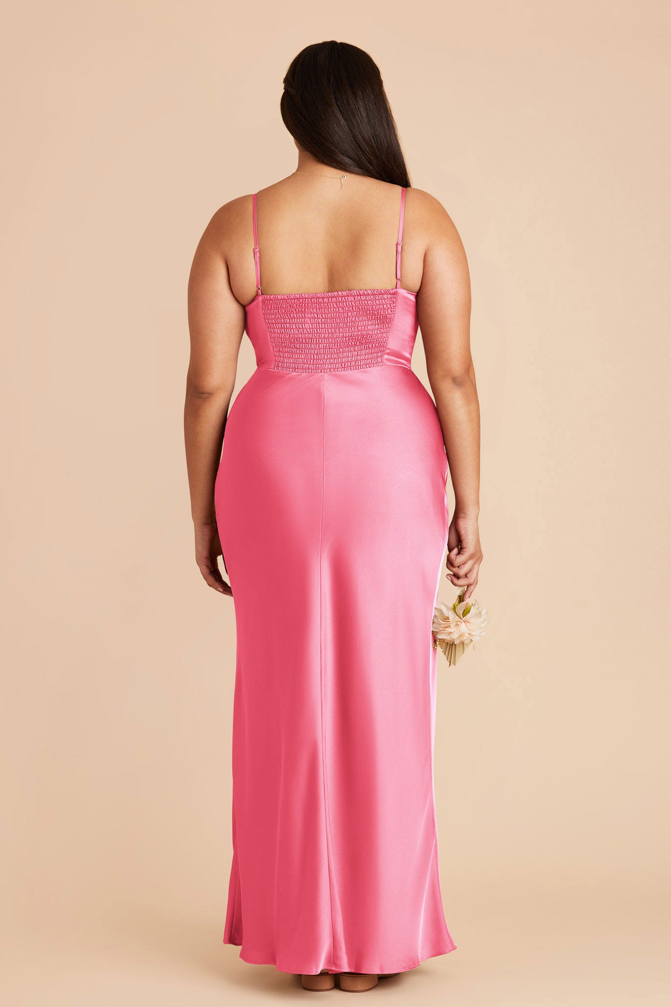 Bon Bon Pink Jessica Matte Satin Dress by Birdy Grey