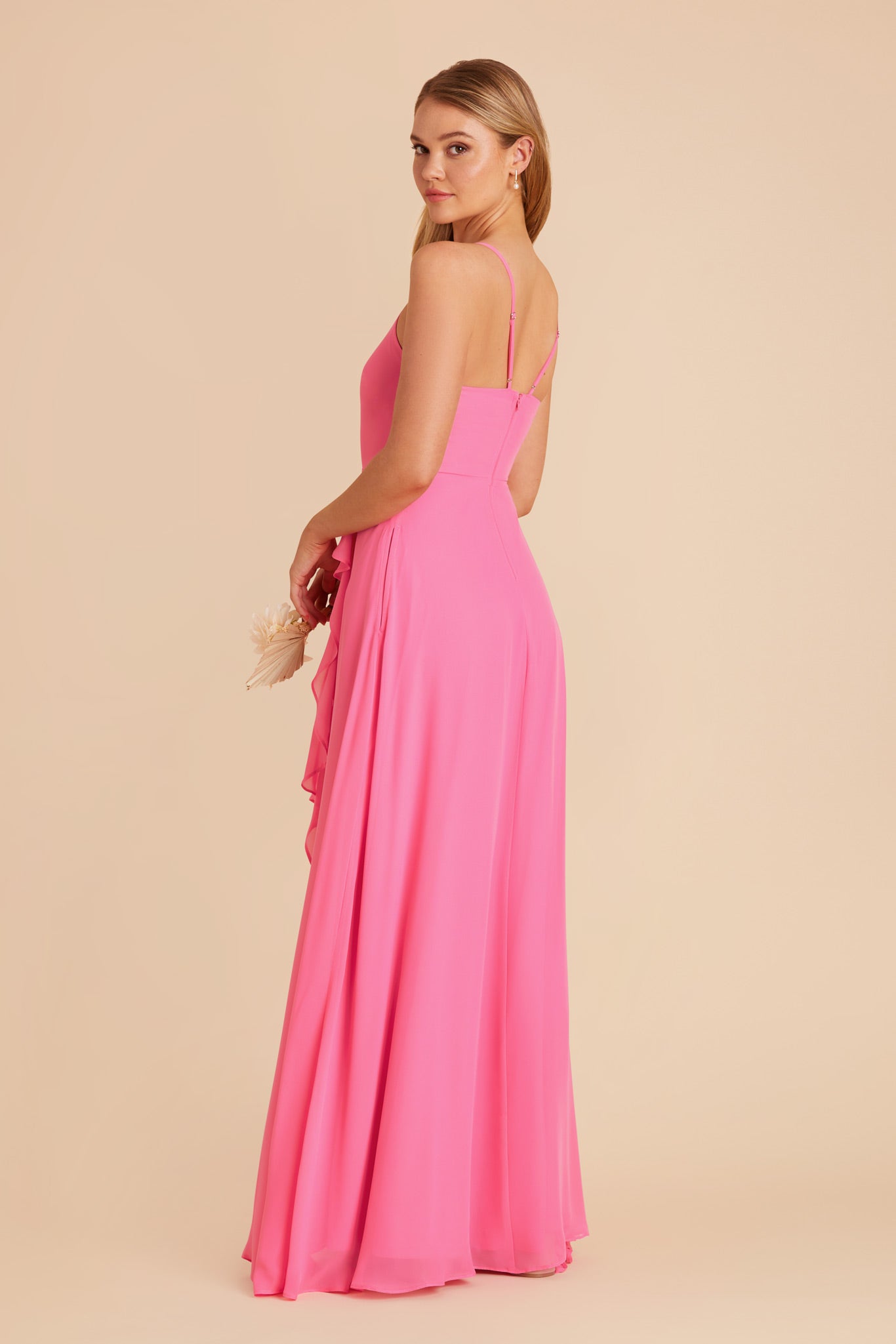 Bon Bon Pink Theresa Chiffon Dress by Birdy Grey