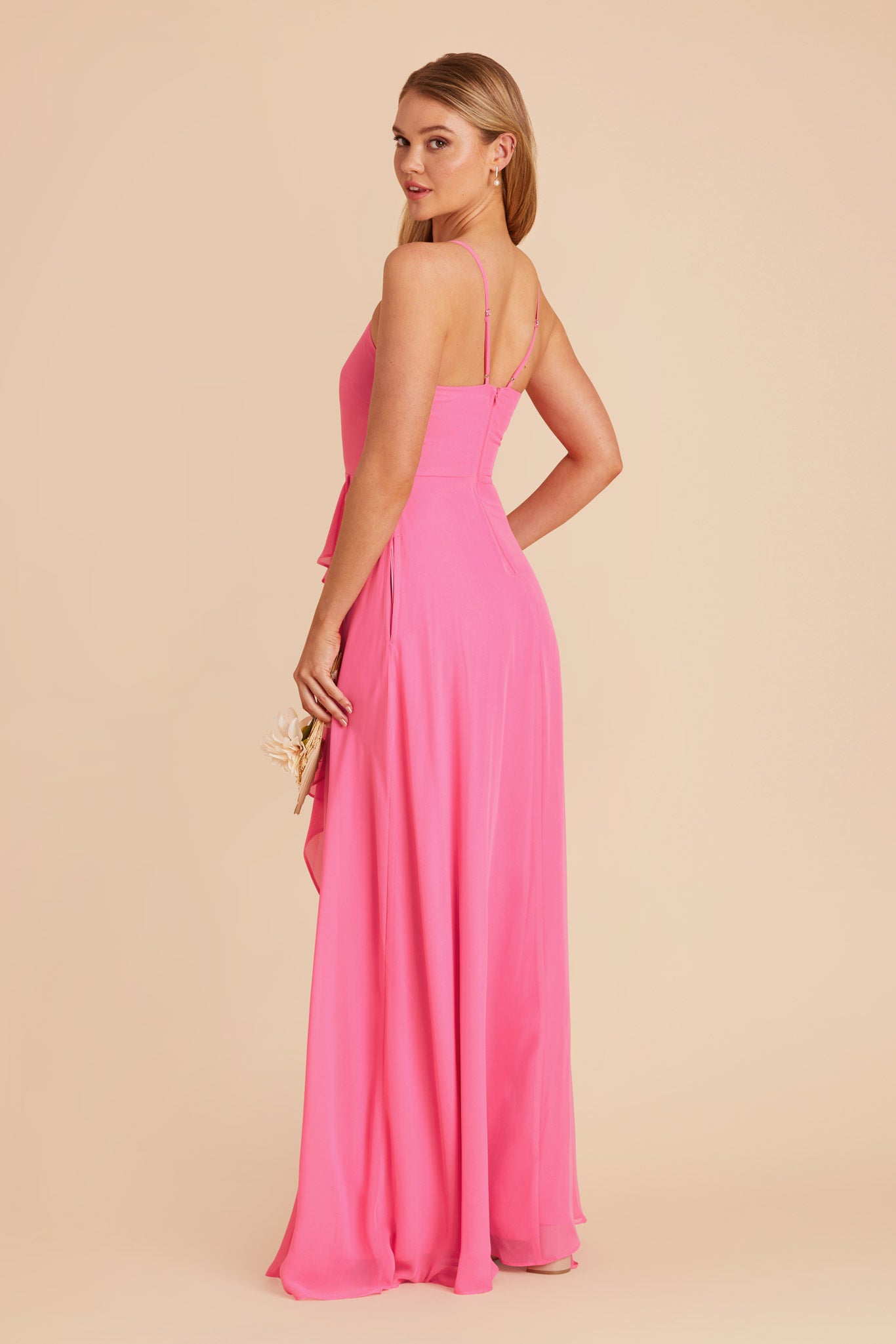 Bon Bon Pink Theresa Chiffon Dress by Birdy Grey