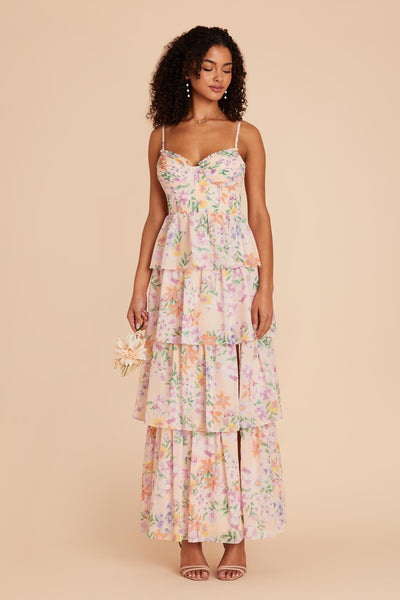 Botanical Blooms Lola Chiffon Dress by Birdy Grey