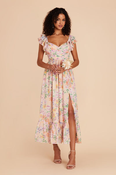 Botanical Blooms Michelle Chiffon Dress by Birdy Grey