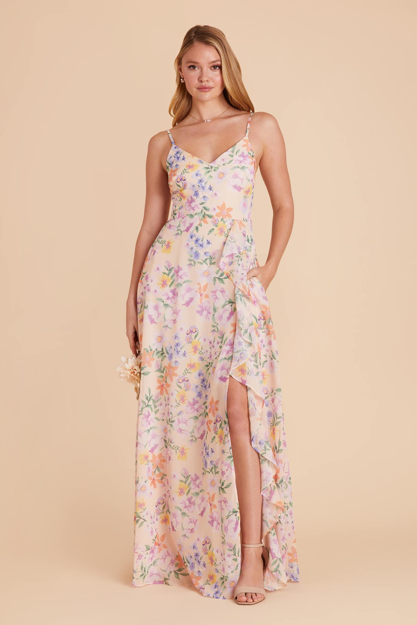 Botanical Blooms Theresa Chiffon Dress by Birdy Grey