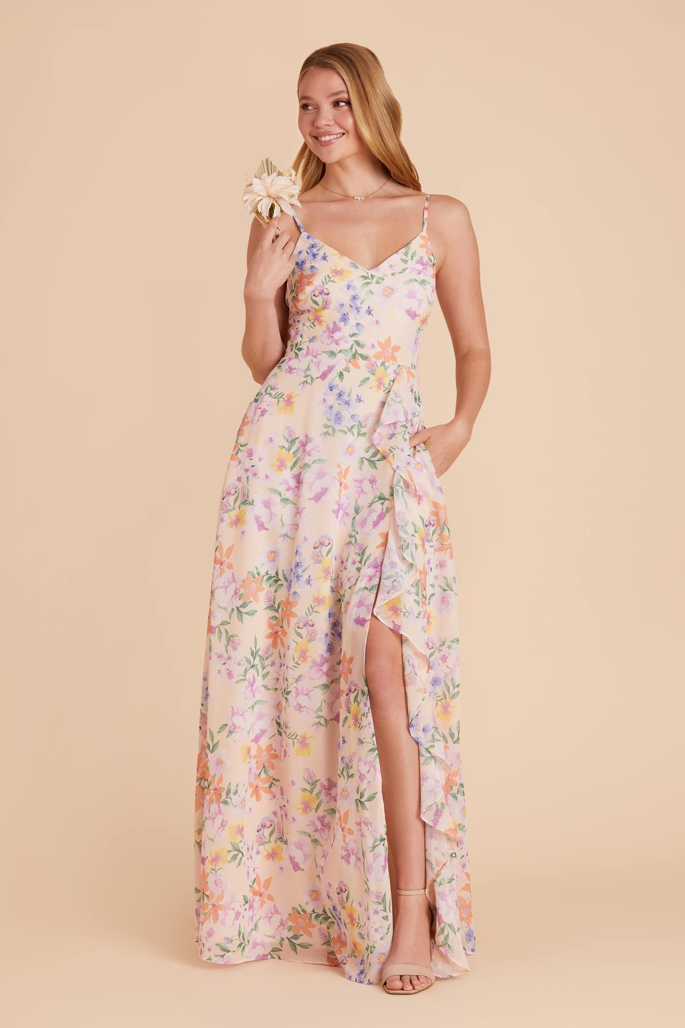 Botanical Blooms Theresa Chiffon Dress by Birdy Grey