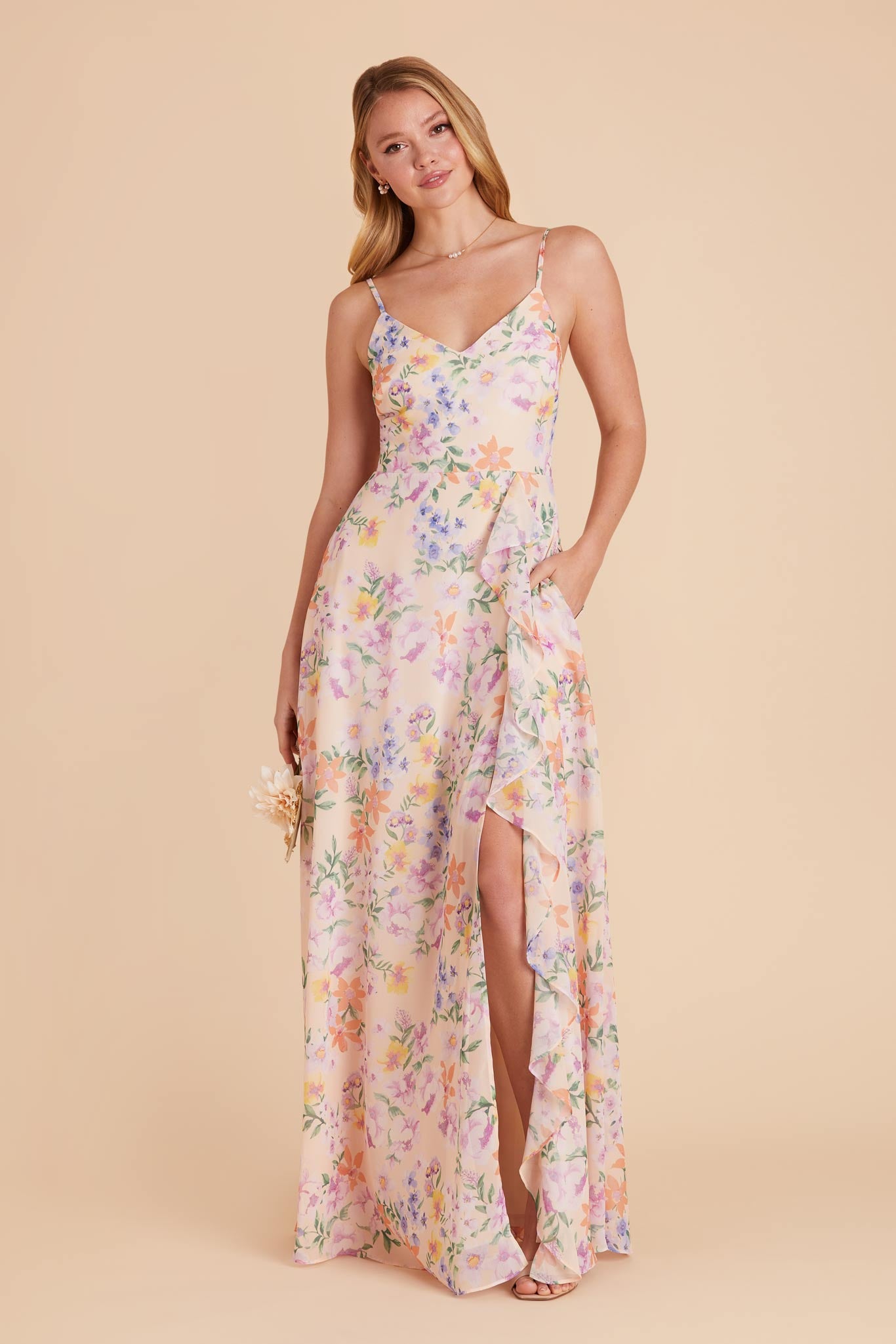 Botanical Blooms Theresa Chiffon Dress by Birdy Grey