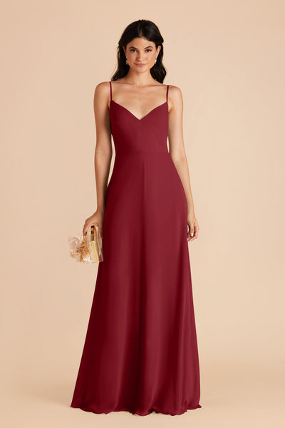 Burgundy Devin Chiffon Dress by Birdy Grey