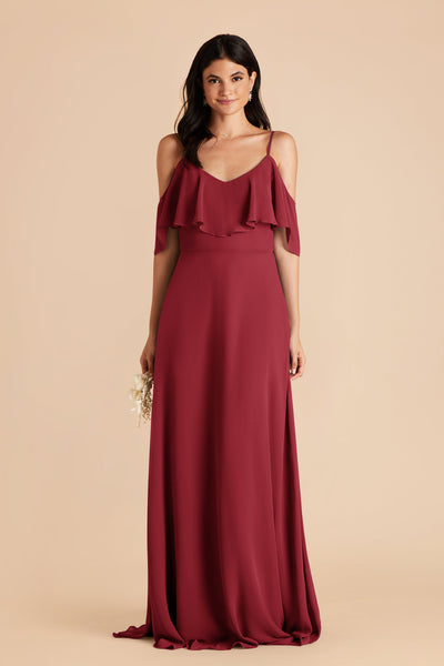 Burgundy Jane Chiffon Dress by Birdy Grey