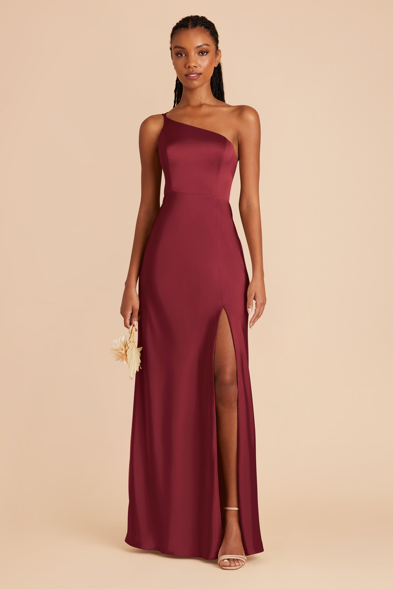 Burgundy Kensie Matte Satin Dress by Birdy Grey