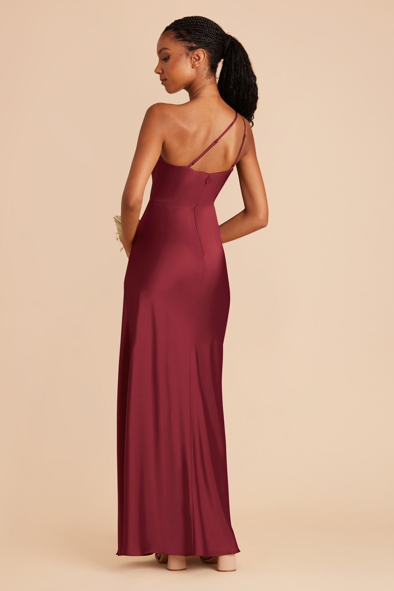 Burgundy Kensie Matte Satin Dress by Birdy Grey