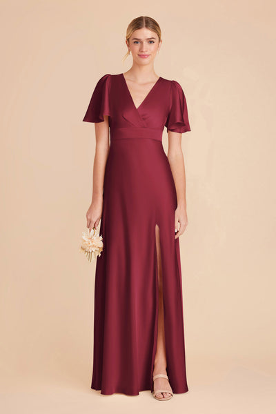 Burgundy Marni Matte Satin Dress by Birdy Grey