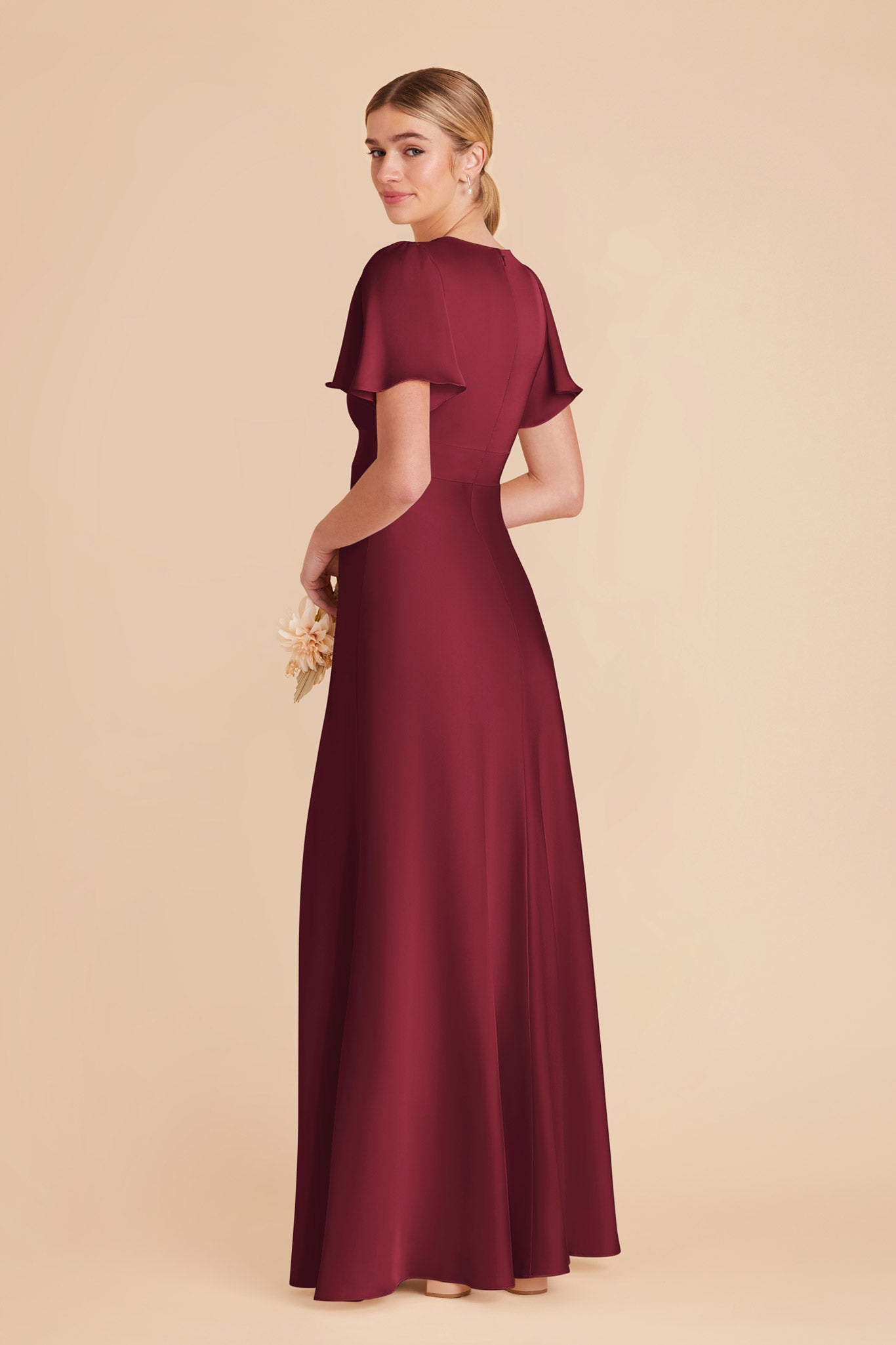 Burgundy Marni Matte Satin Dress by Birdy Grey