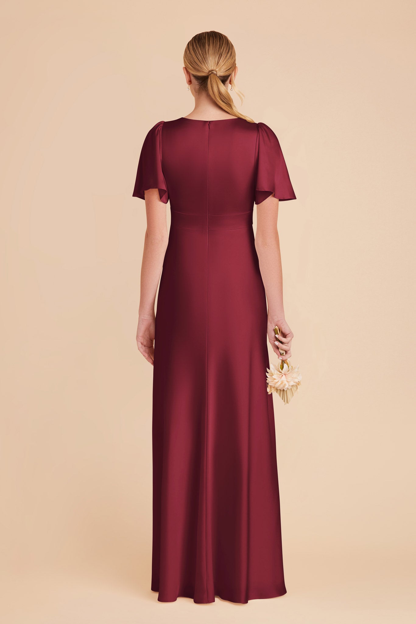 Burgundy Marni Matte Satin Dress by Birdy Grey