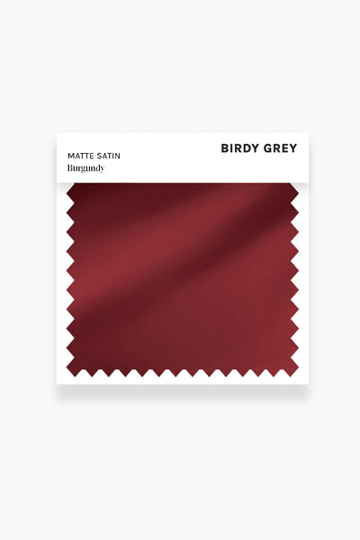 Burgundy Matte Satin Swatch by Birdy Grey