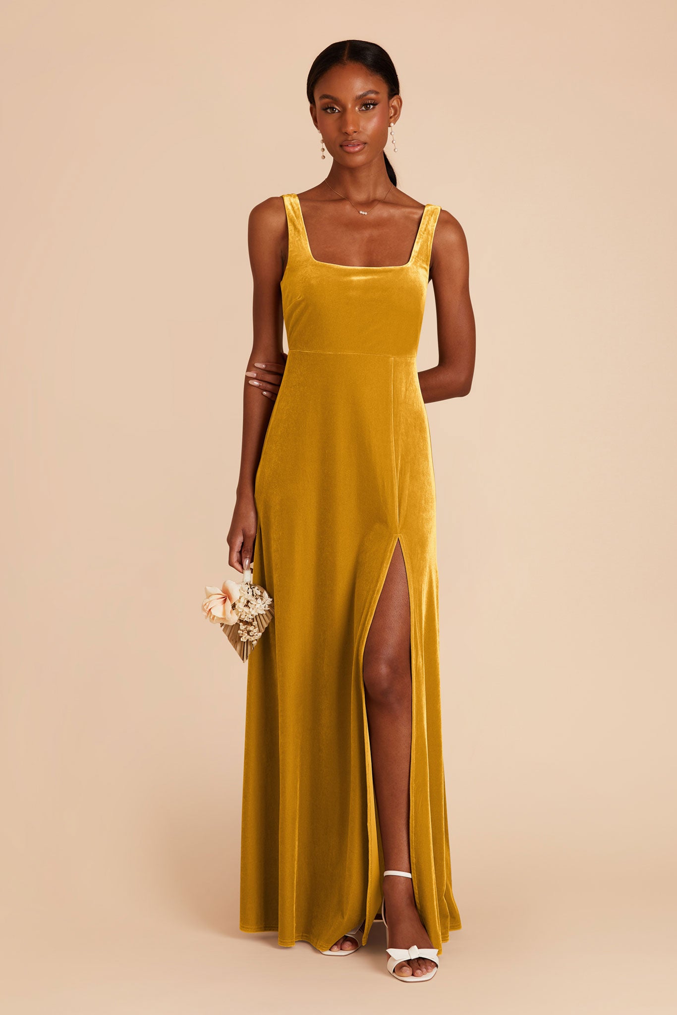 Gold velvet bridesmaid dresses hotsell