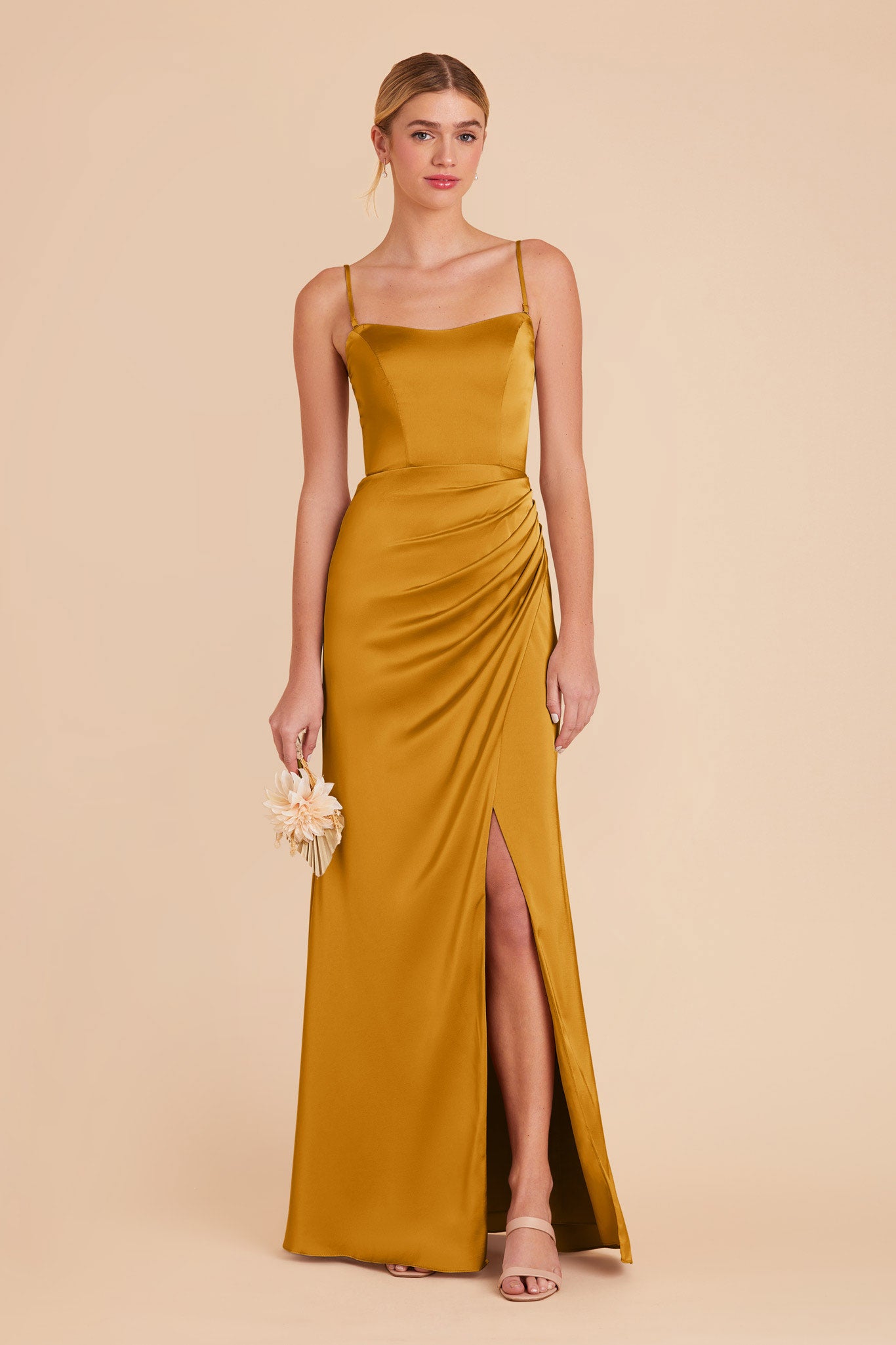 Butterscotch Anne Matte Satin Dress by Birdy Grey