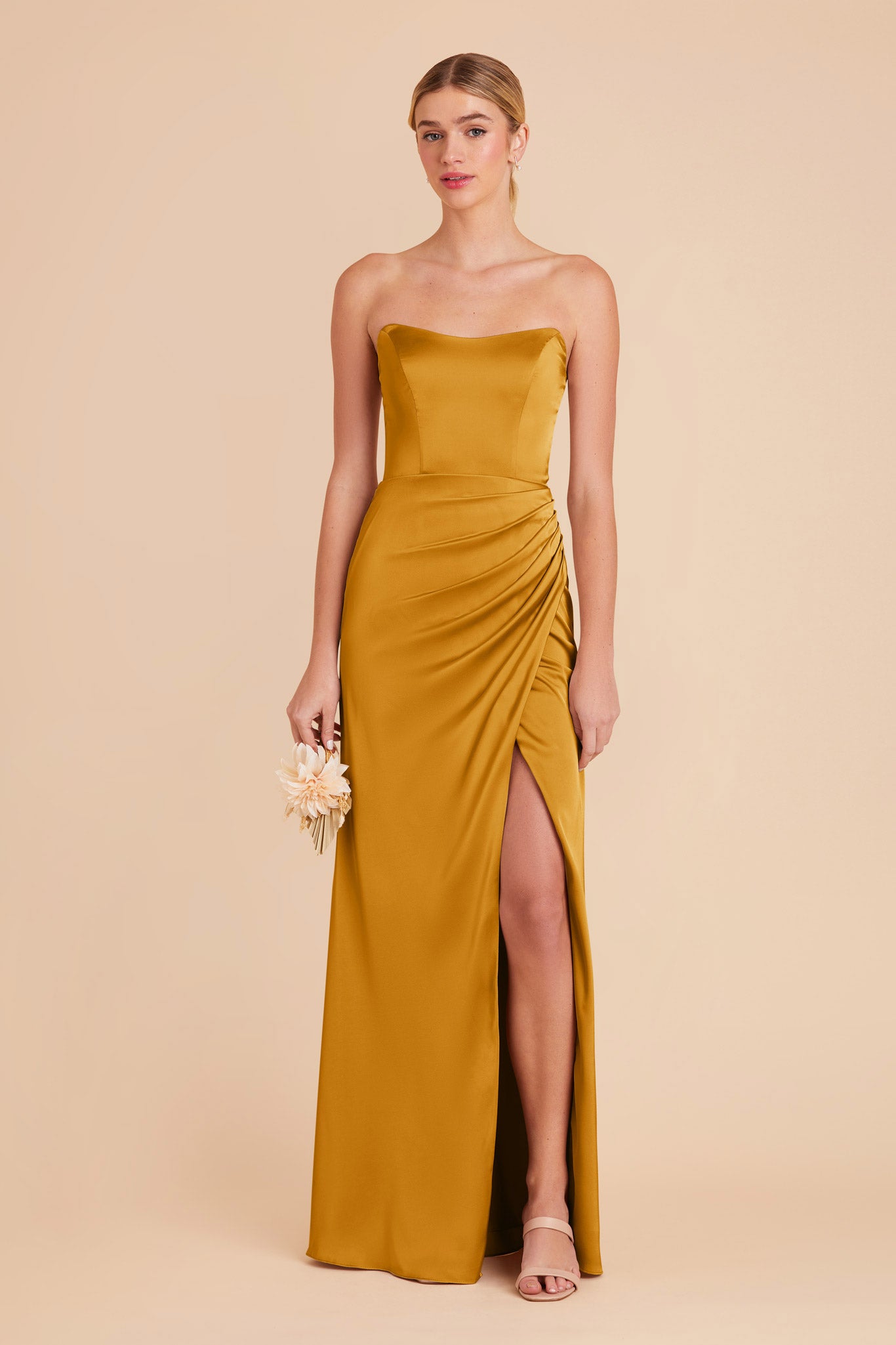 Butterscotch Anne Matte Satin Dress by Birdy Grey