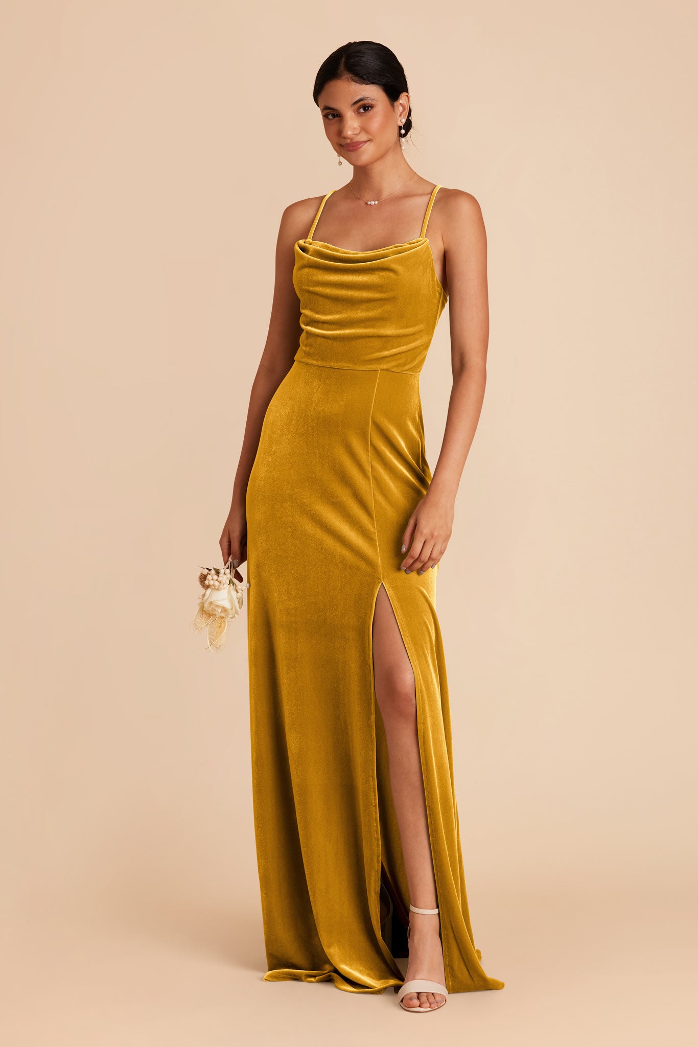 Butterscotch Ash Velvet Dress by Birdy Grey