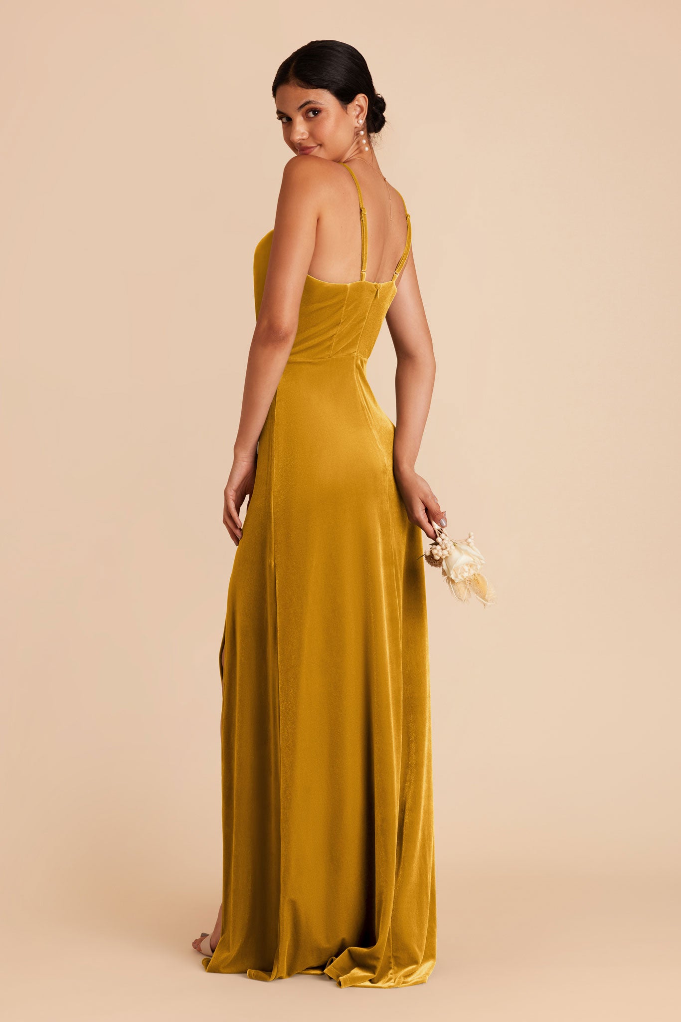 Butterscotch Ash Velvet Dress by Birdy Grey