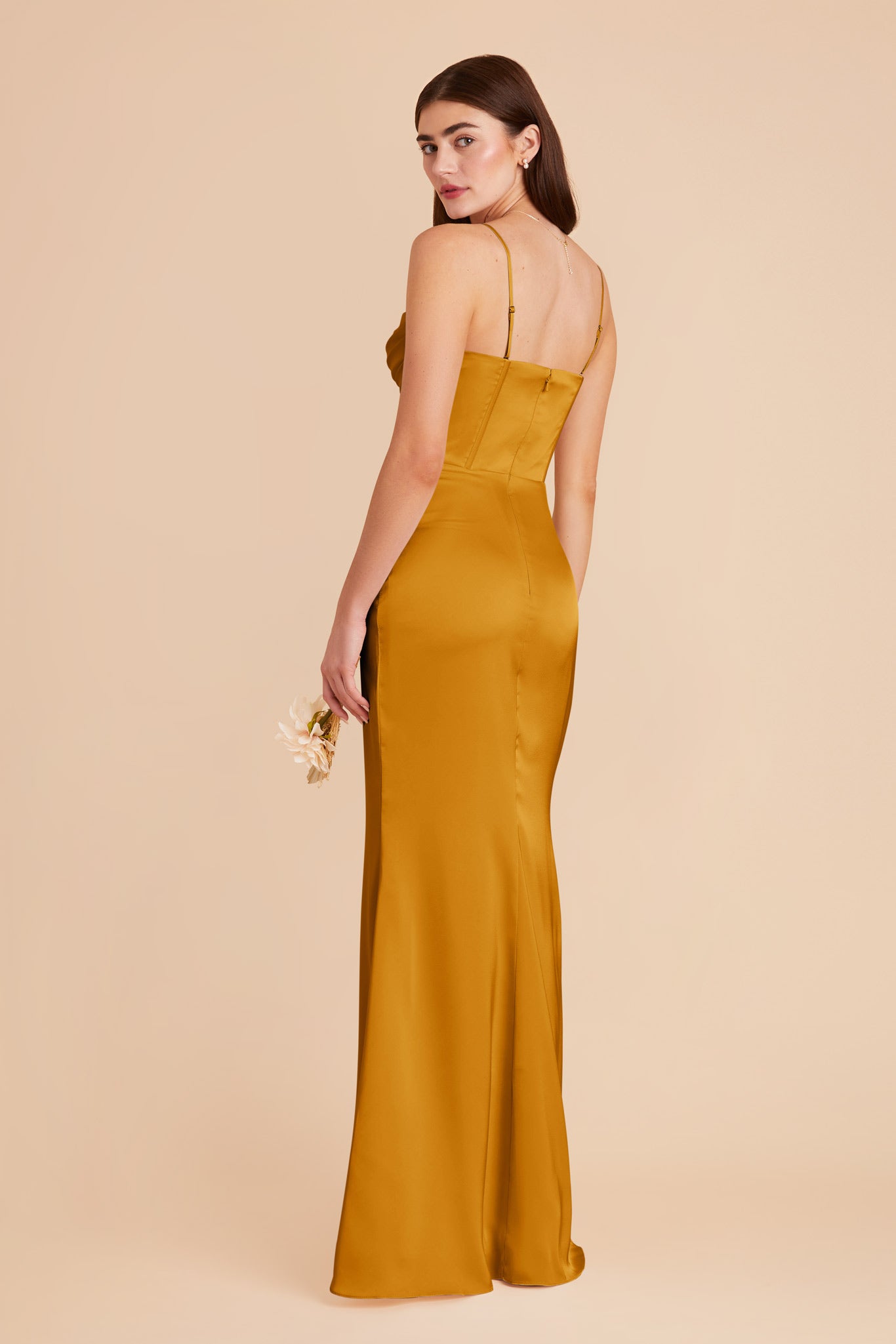  Butterscotch Carrie Matte Satin Dress by Birdy Grey