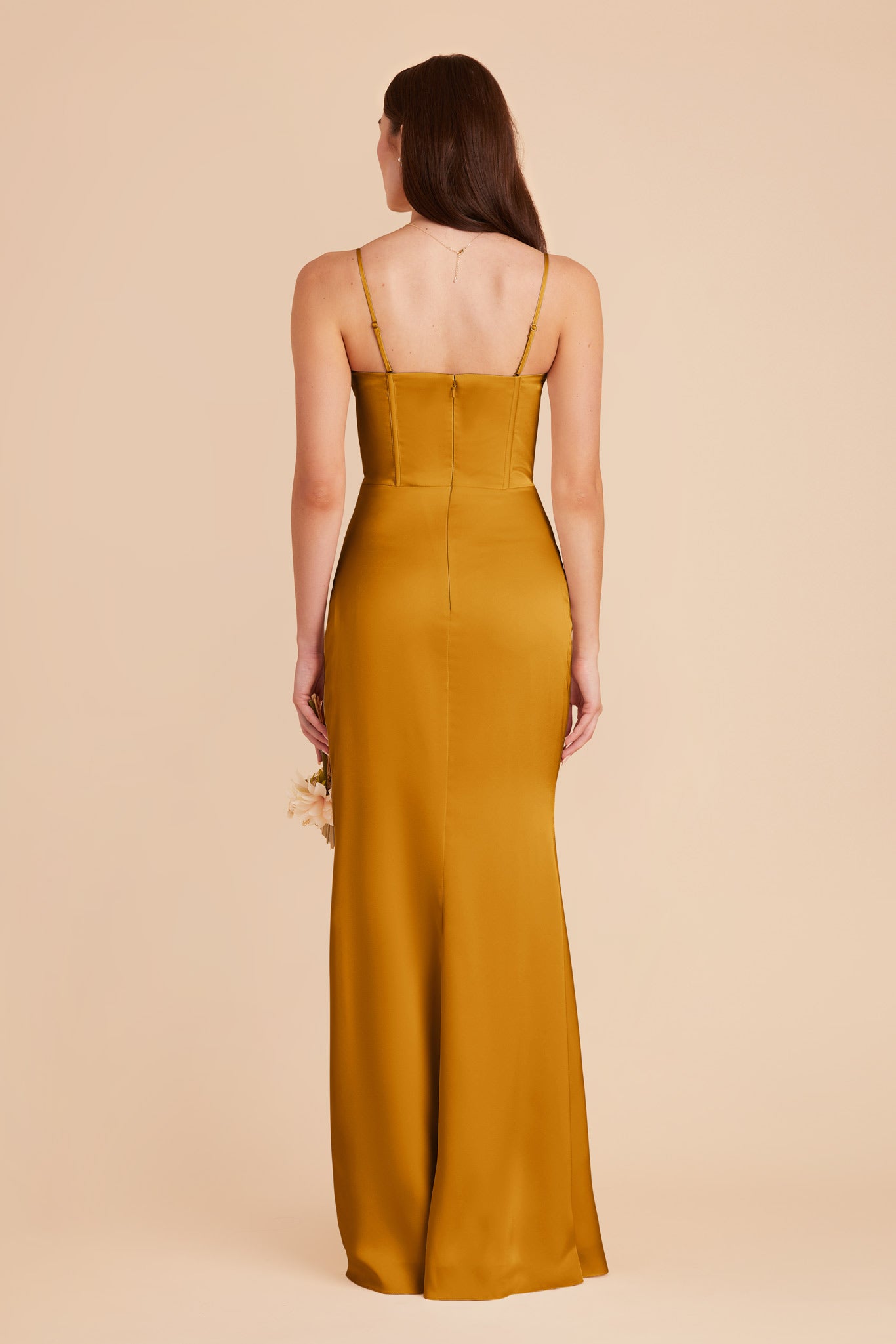  Butterscotch Carrie Matte Satin Dress by Birdy Grey