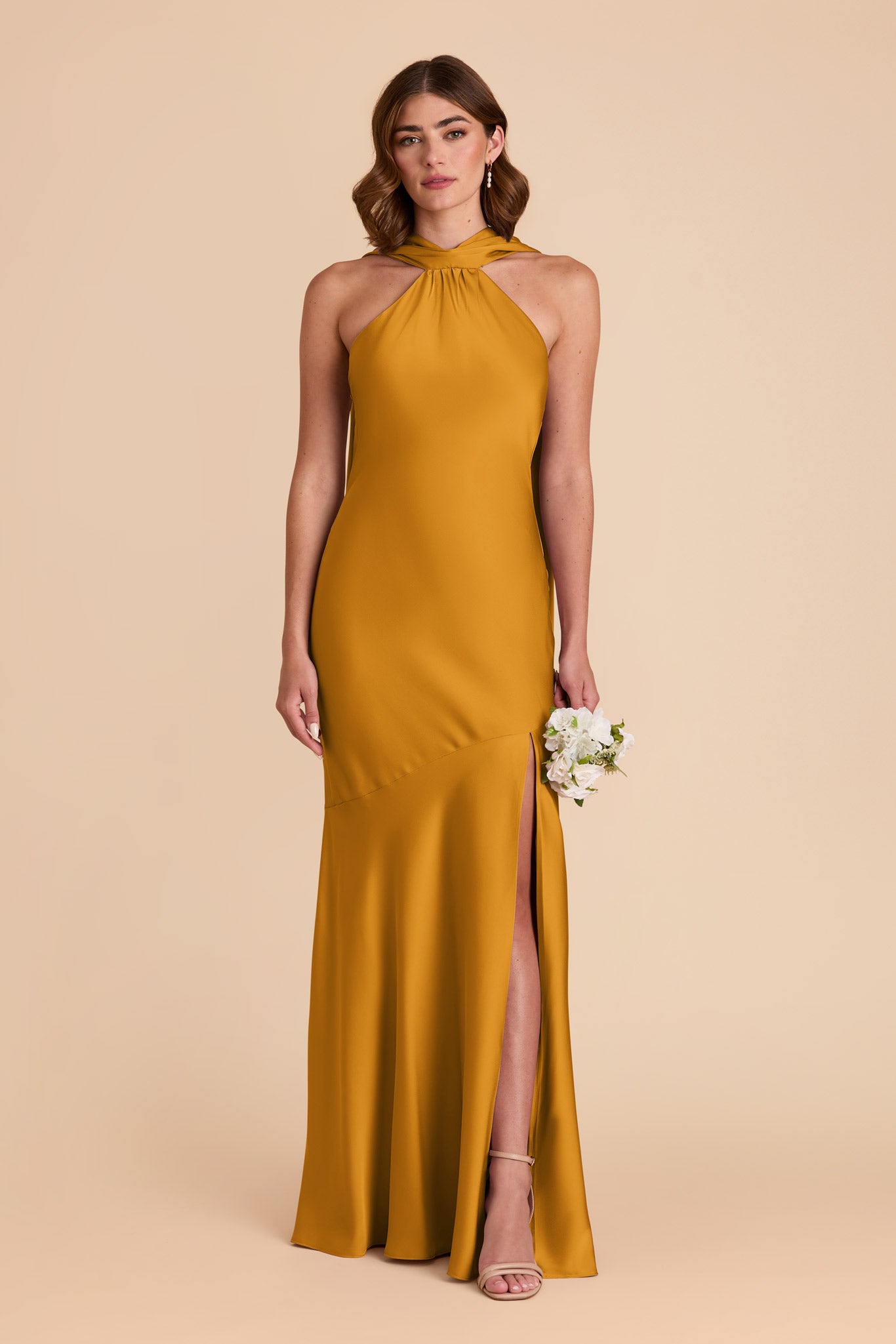 Butterscotch Eileen Matte Satin Dress by Birdy Grey