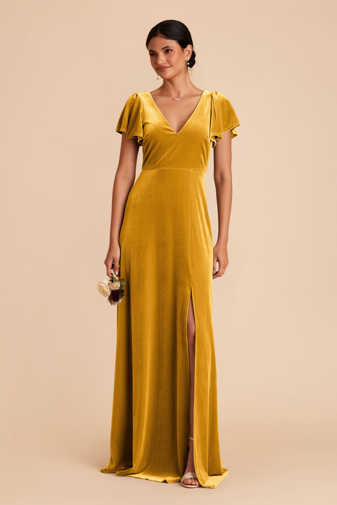 Butterscotch Hannah Velvet Dress by Birdy Grey