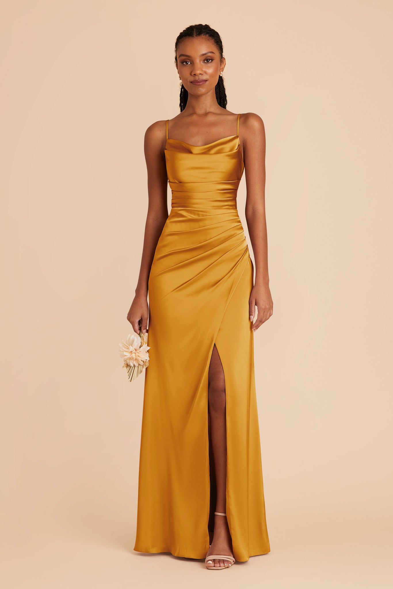 Matte Gold Bridesmaid Dress