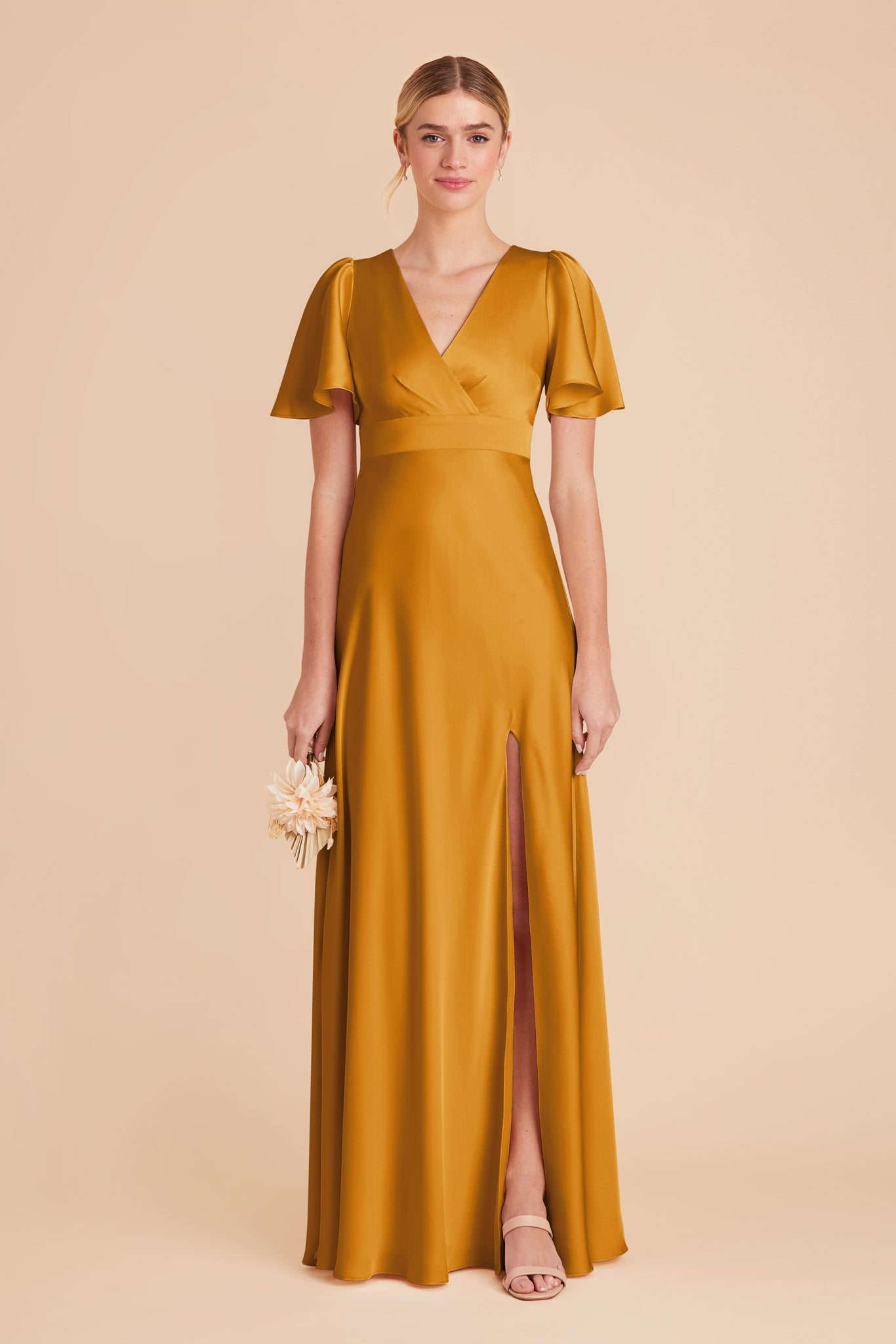 Butterscotch Marni Matte Satin Dress by Birdy Grey