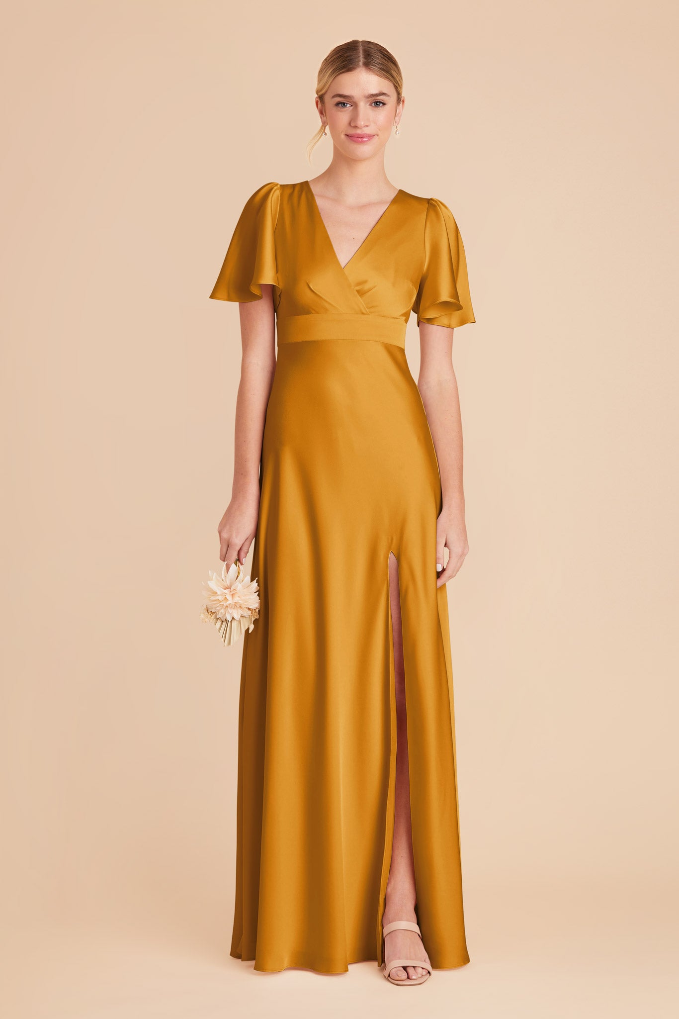 Butterscotch Marni Matte Satin Dress by Birdy Grey