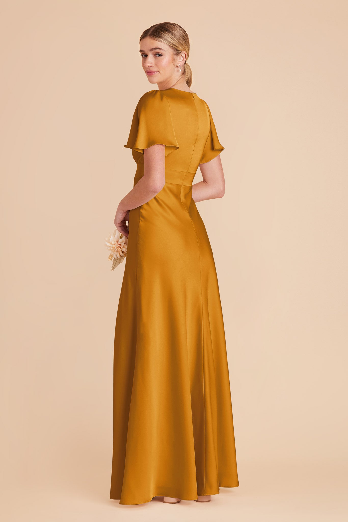 Butterscotch Marni Matte Satin Dress by Birdy Grey