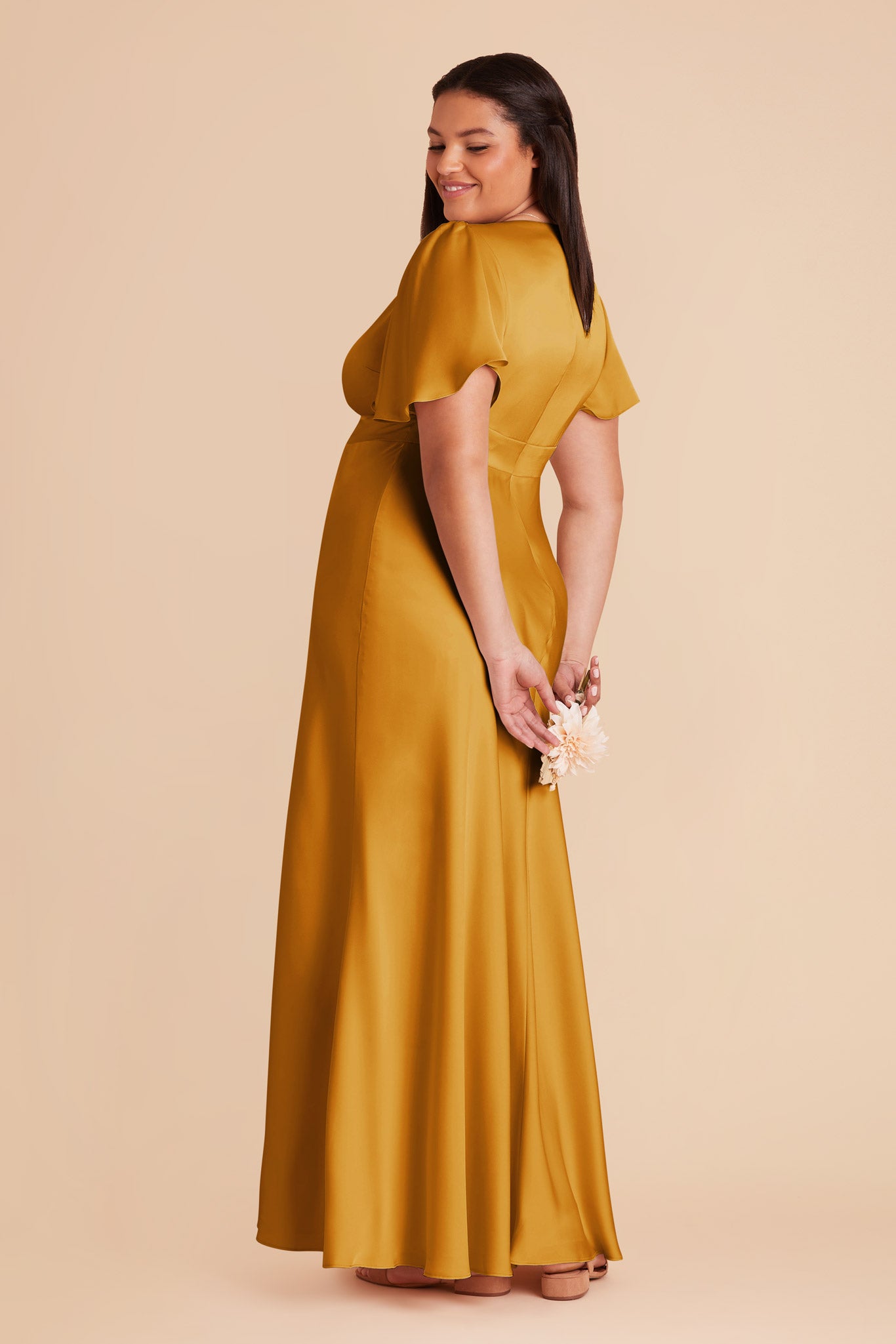 Butterscotch Marni Matte Satin Dress by Birdy Grey