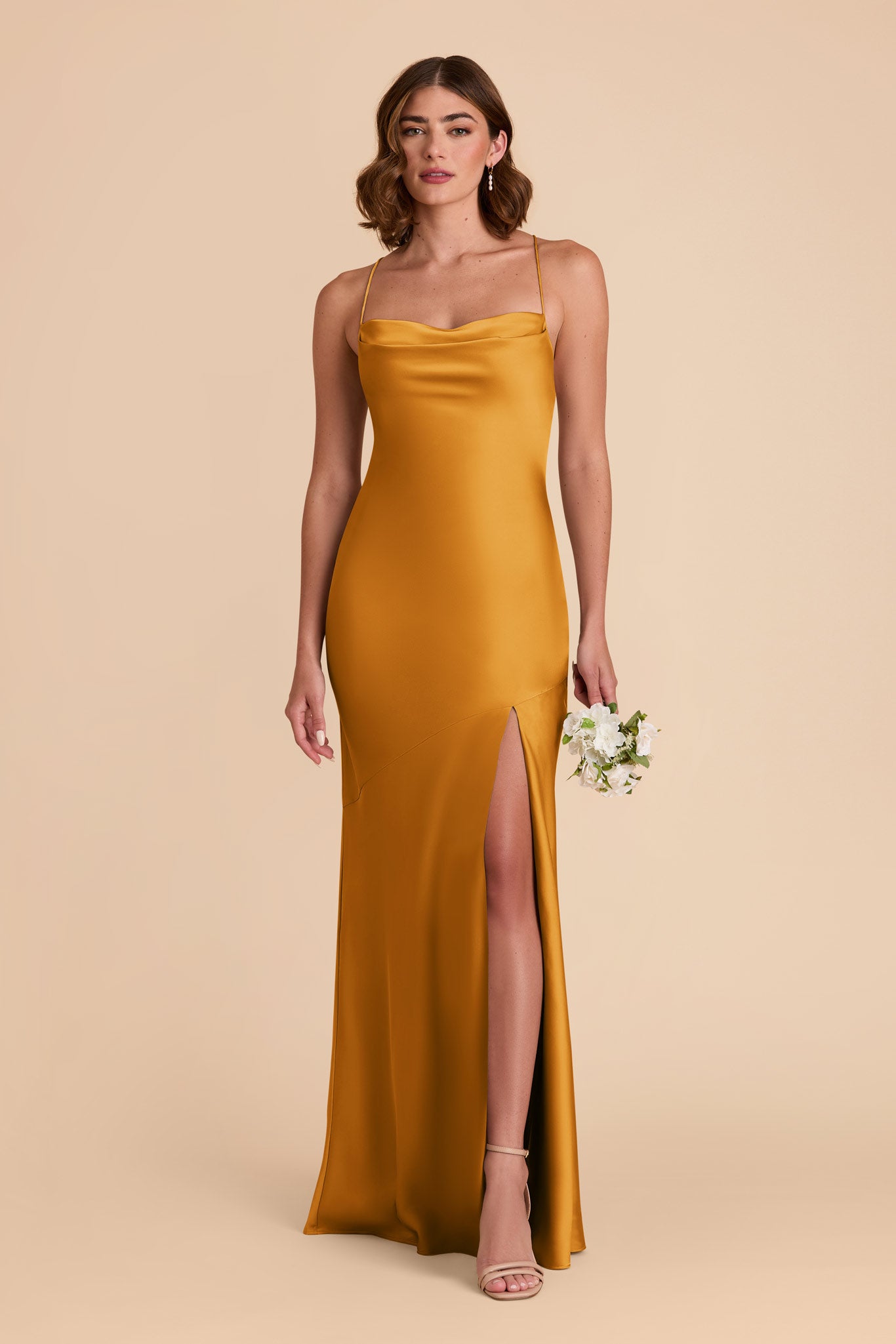 Butterscotch Olivia Matte Satin Dress by Birdy Grey