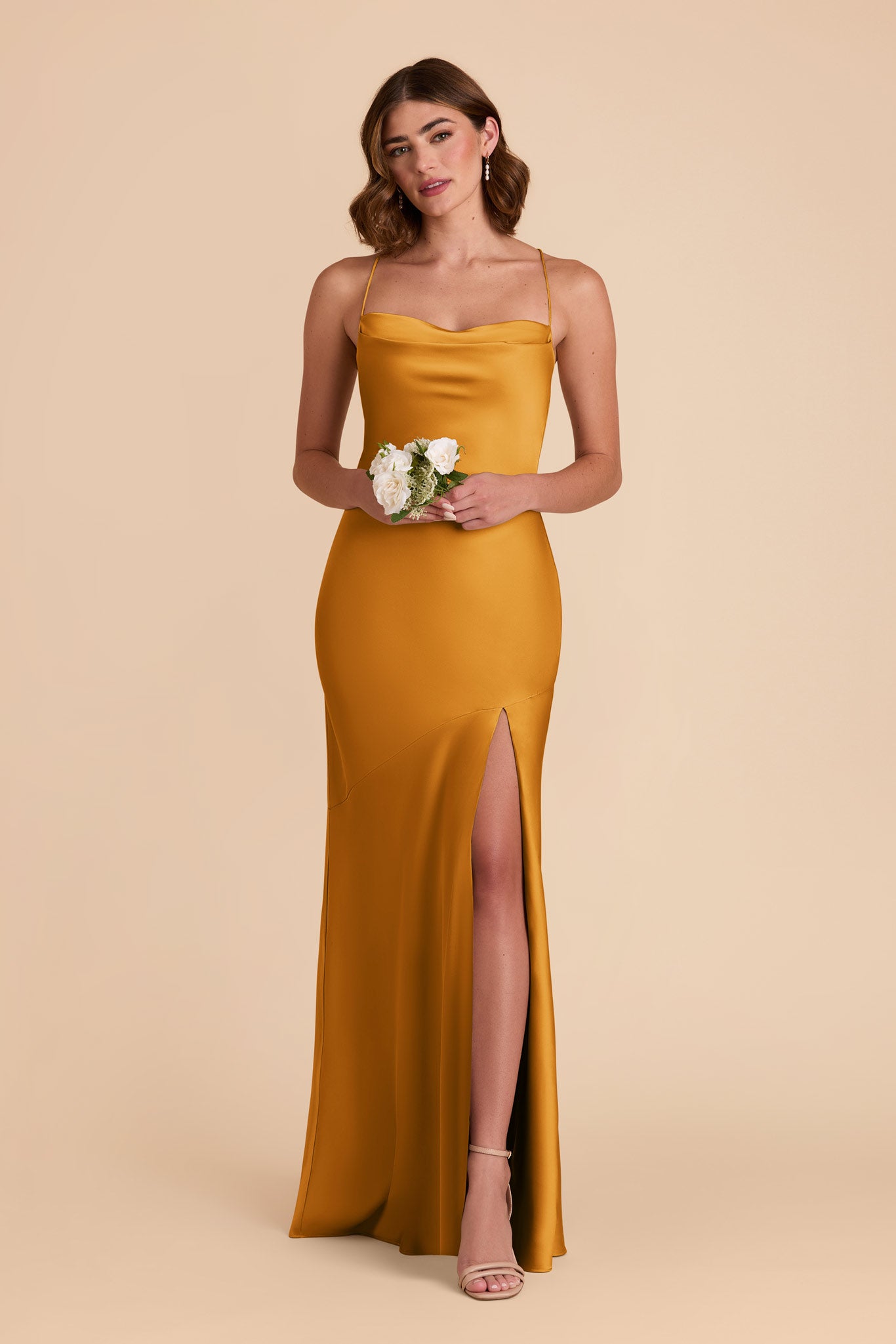 Butterscotch Olivia Matte Satin Dress by Birdy Grey