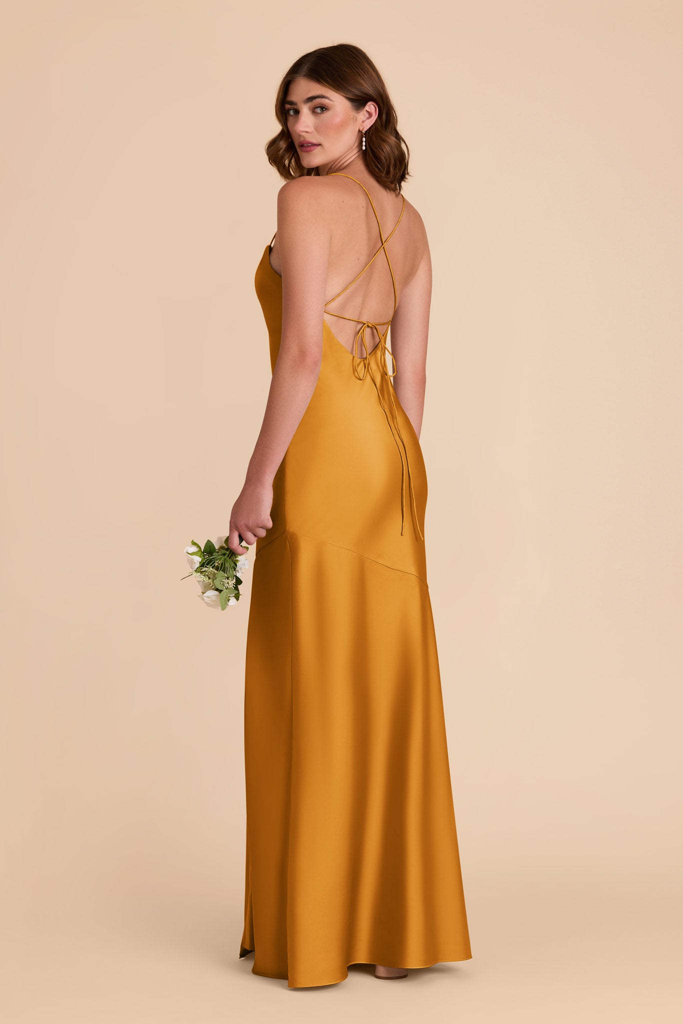 Butterscotch Olivia Matte Satin Dress by Birdy Grey