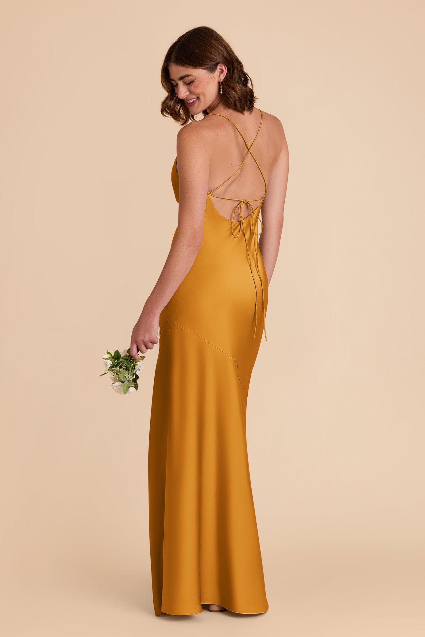 Butterscotch Olivia Matte Satin Dress by Birdy Grey